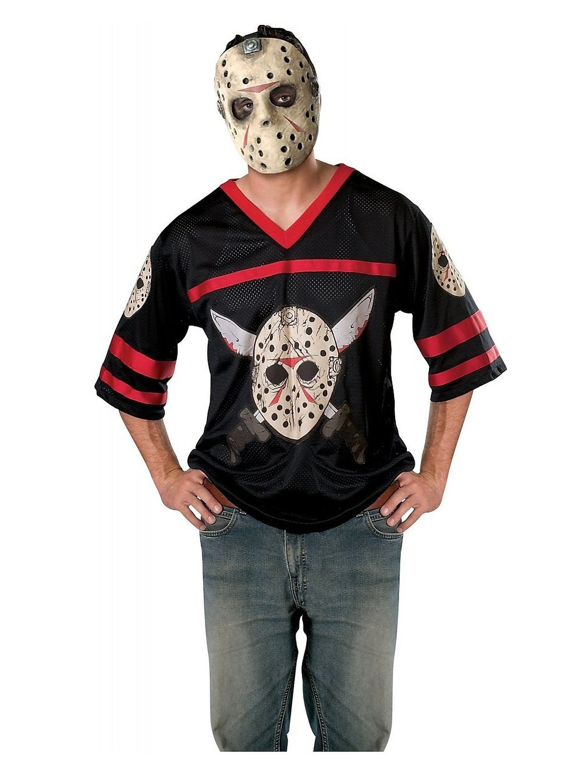 Jason Voorhees Hockey Jersey Friday The 13th Horror Movie Men Costume