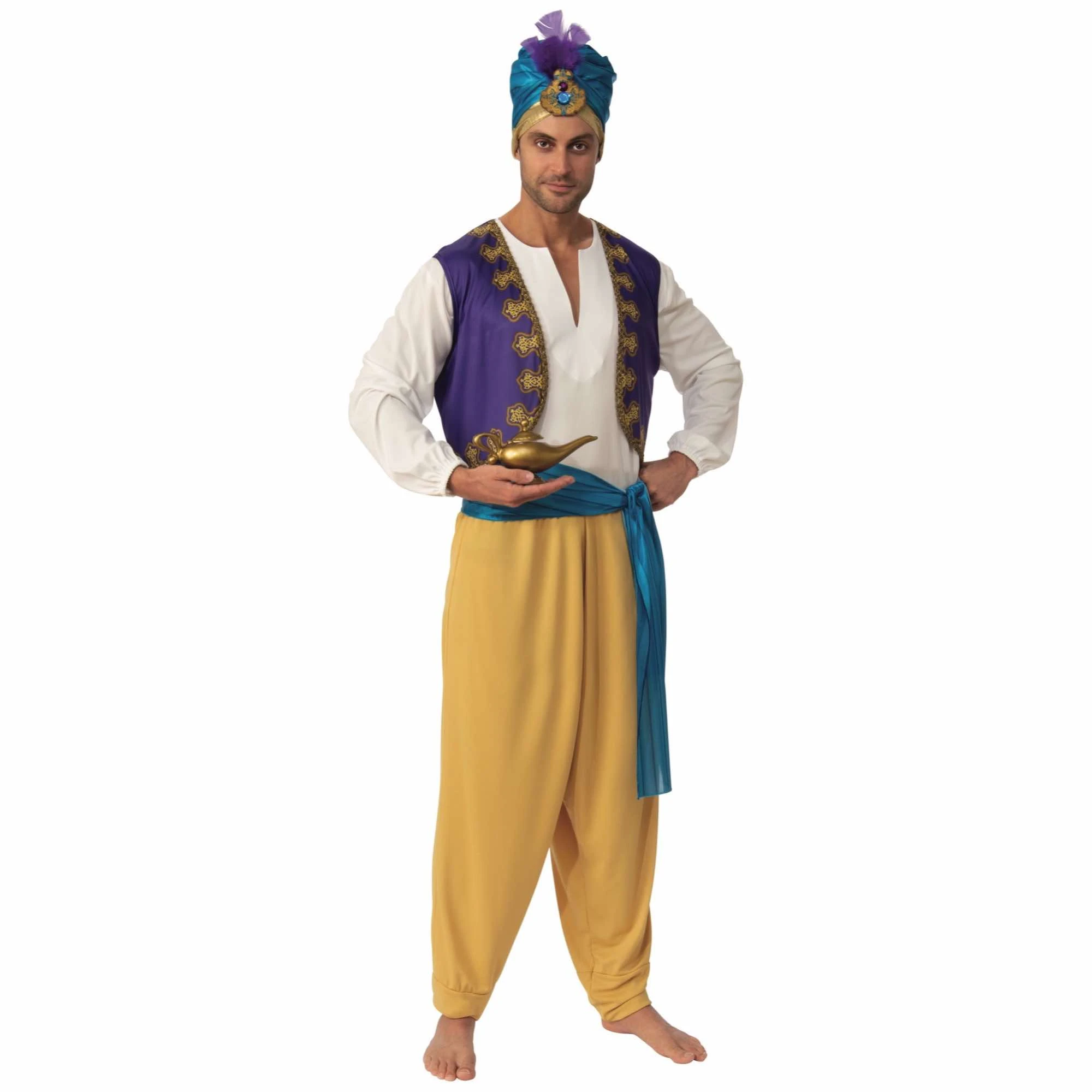 Sultan Alibaba Ali Baba Aladdin Genie Arabian Desert Prince Adult Mens Costume