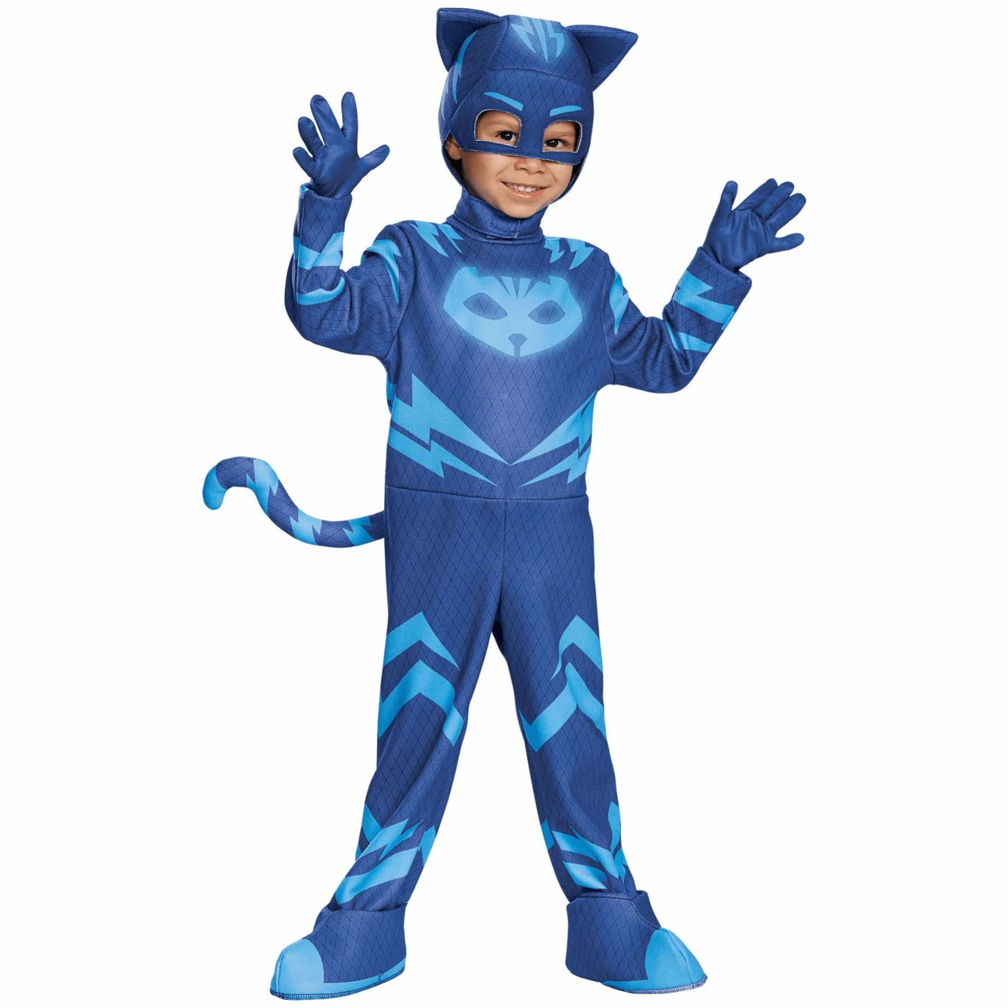 Catboy Deluxe PJ Masks Blue Superhero Glow In The Dark Toddler Boys Costume
