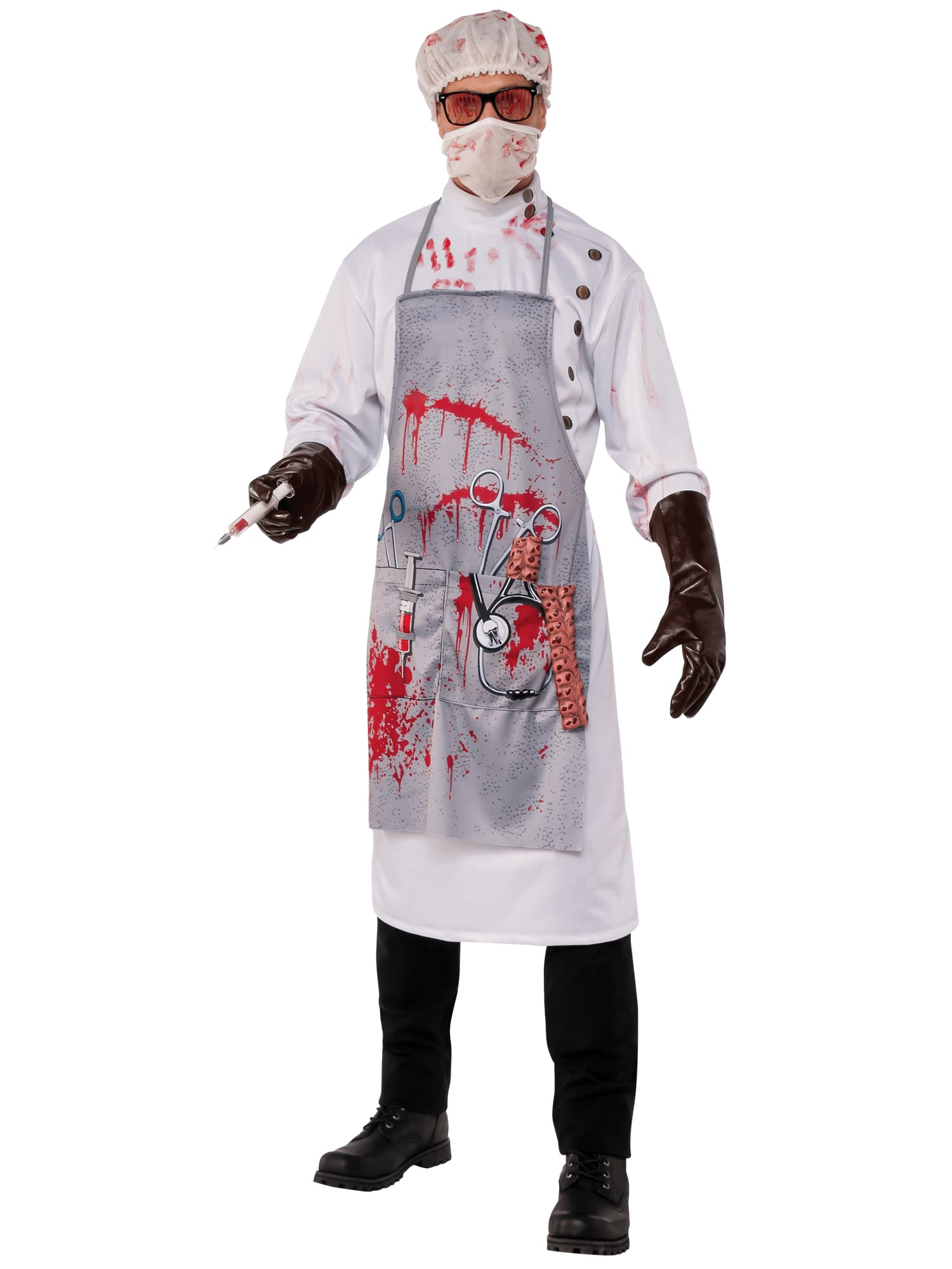 Mad Scientist Evil Psycho Doctor Lab Coat Horror Halloween Adult Mens Costume