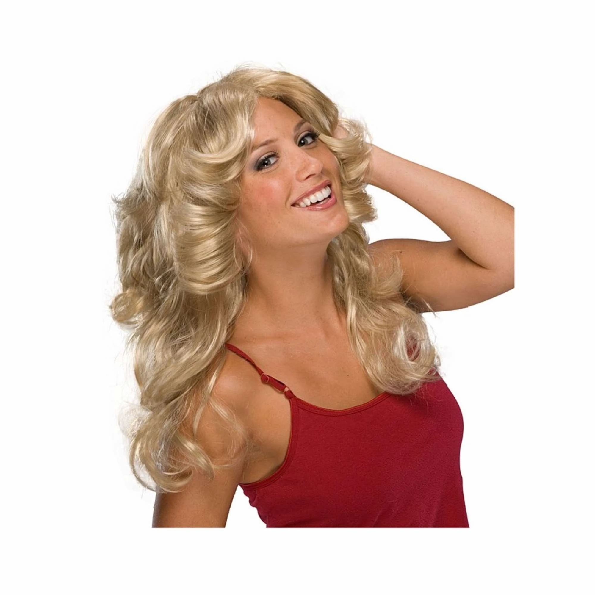Deja-Vu Blonde 1970s Angels Farrah Disco Women Costume Wig
