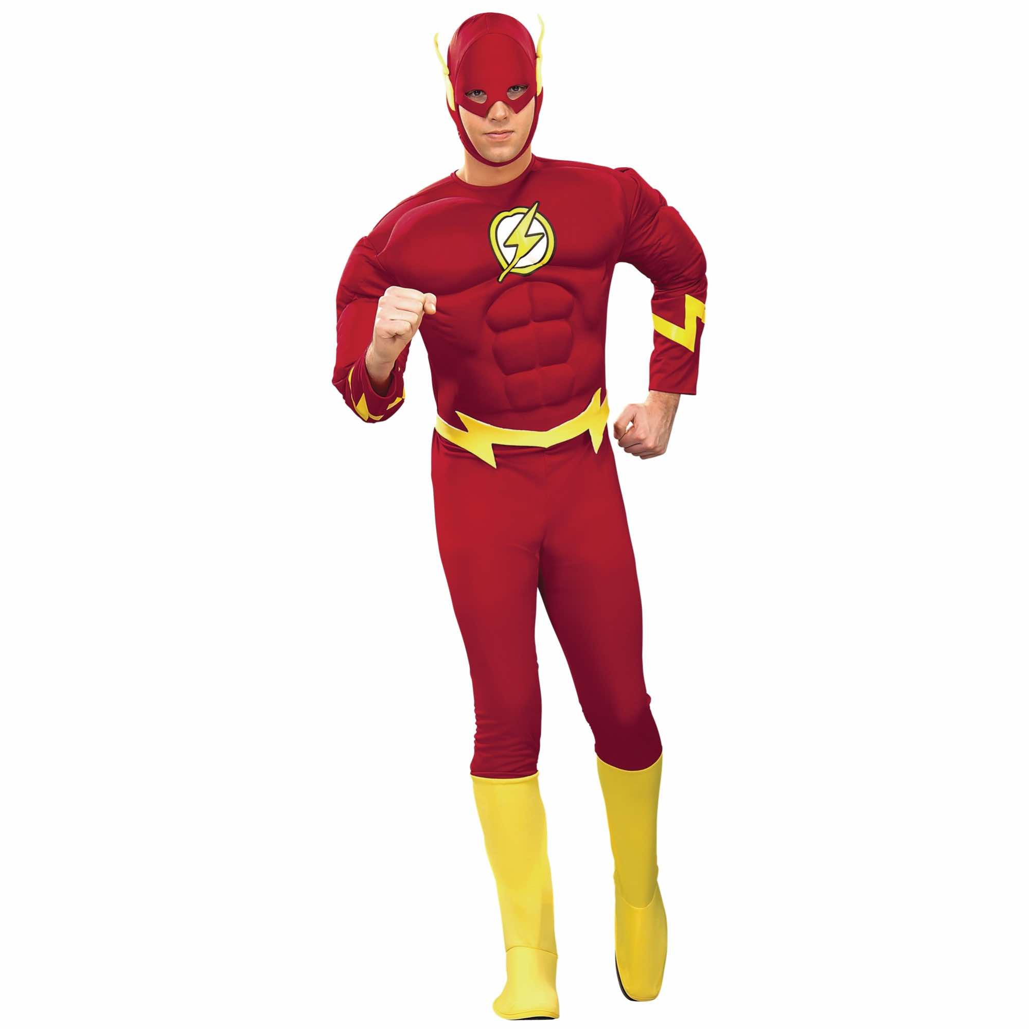 The Flash Justice League DC Comics Deluxe Muscle Superhero Men Costume