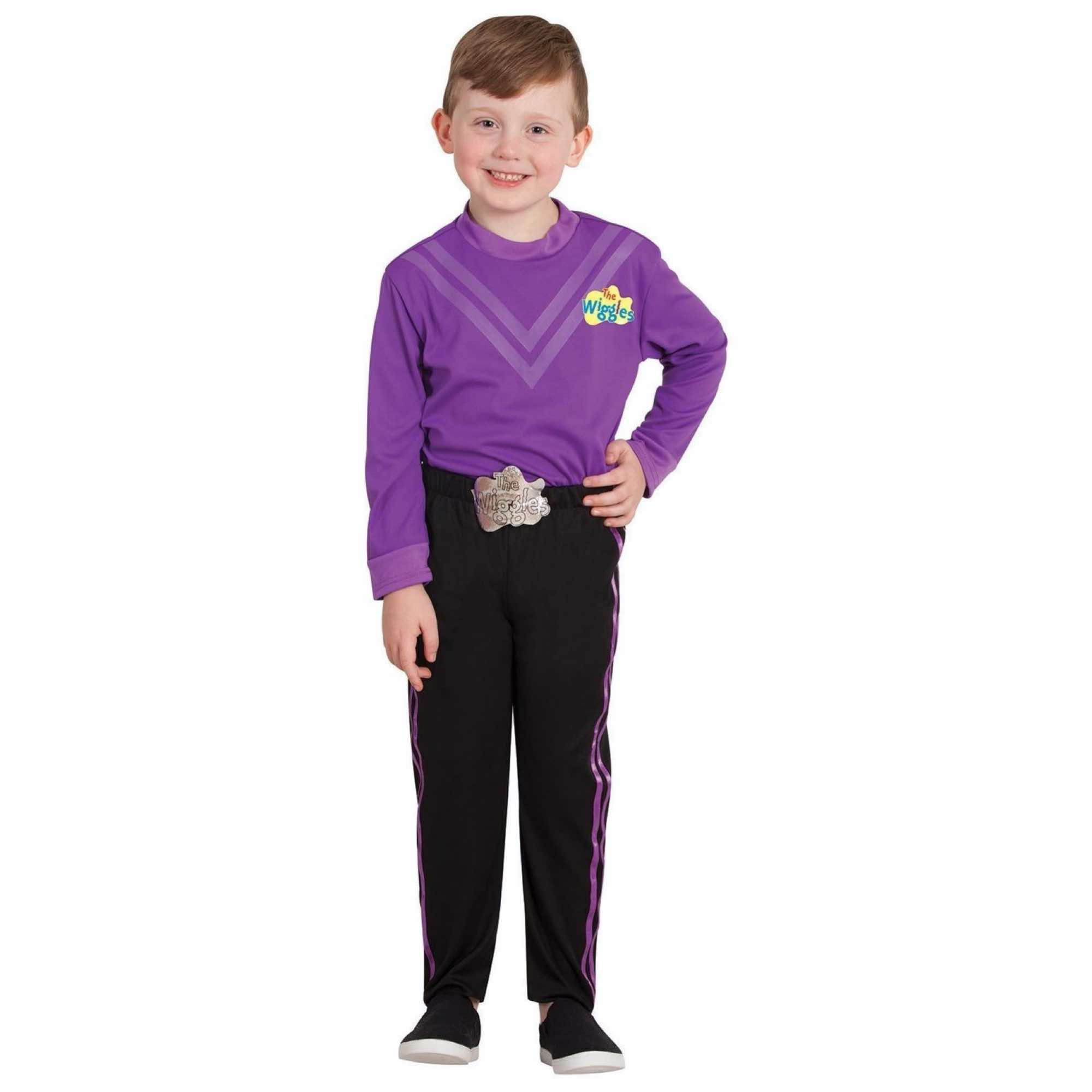 Lachy Purple Wiggle The Wiggles Deluxe Book Week Dress Up Boys Costume Size 3-5