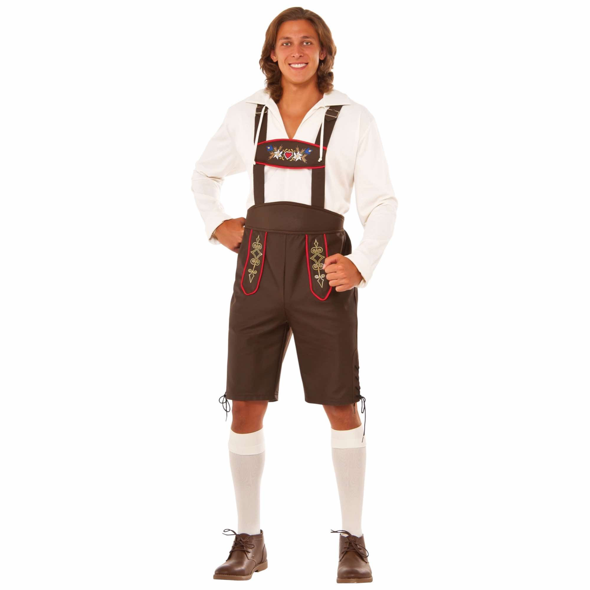 Beer Garden Guy Bavarian Lederhosen Oktoberfest Germany Adult Mens Costume