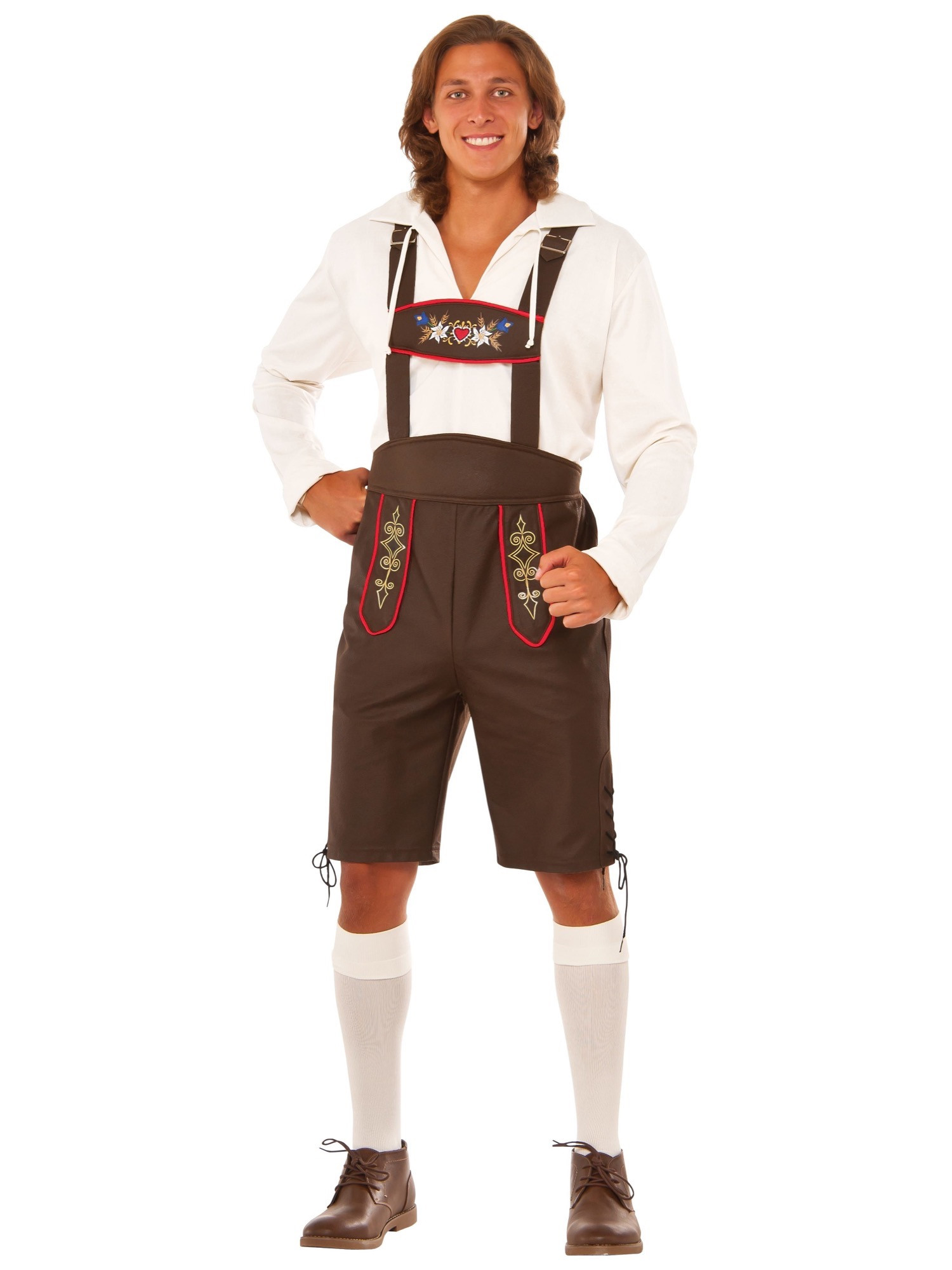 Beer Garden Guy Bavarian Lederhosen Oktoberfest Germany Adult Mens Costume