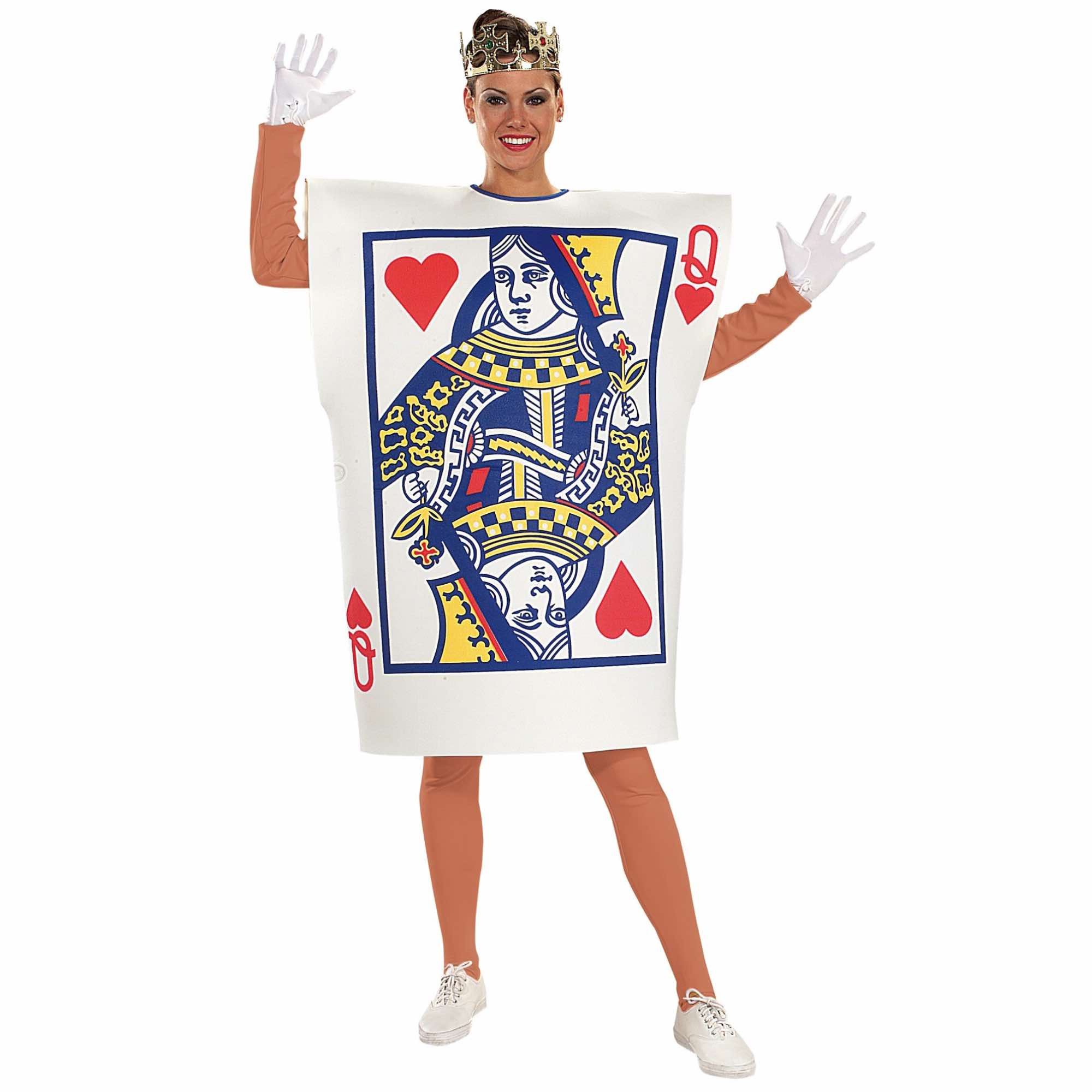 Queen of Hearts Playing Card Alice In Wonderland Poker Book Week Womens Costume