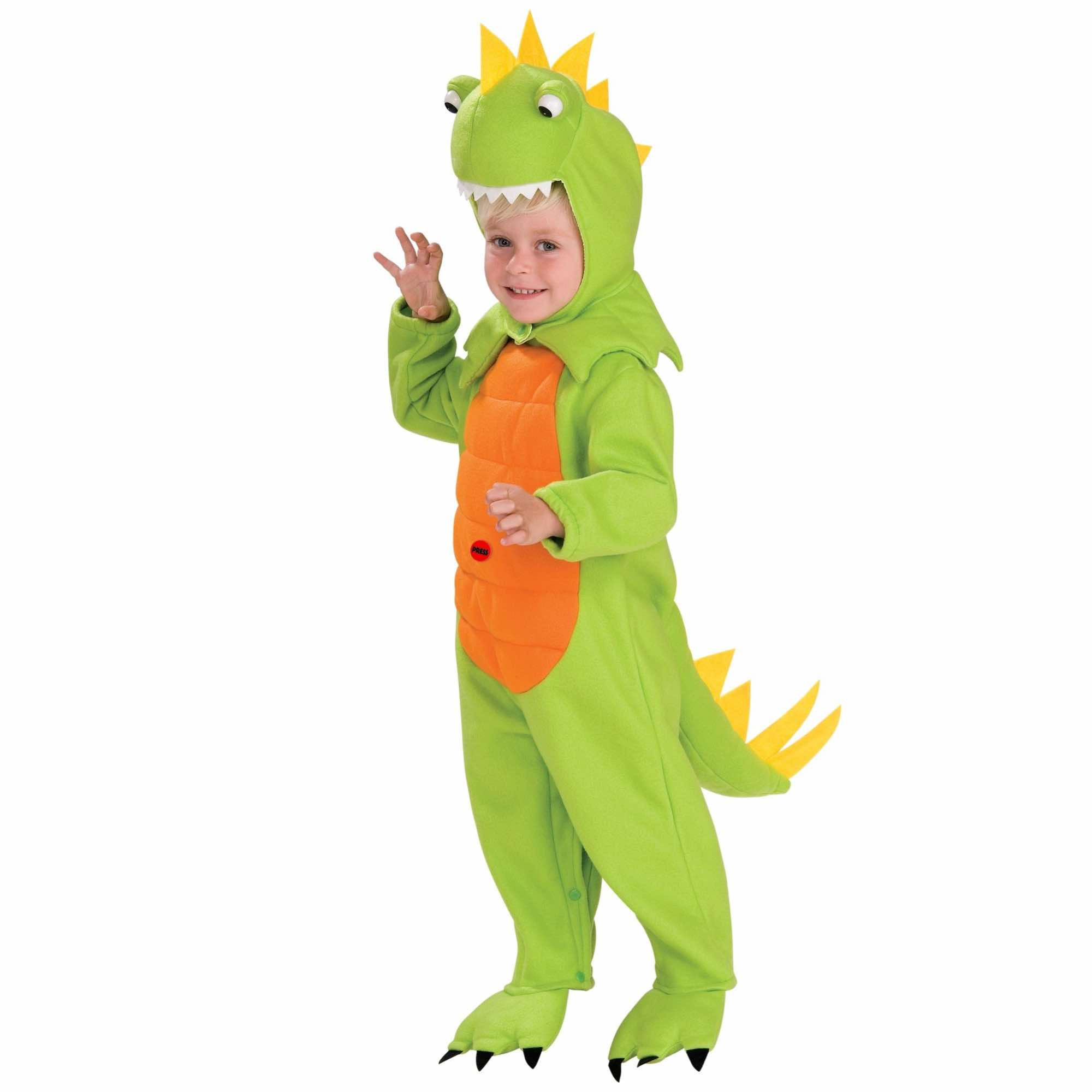 Dinosaur Dino with Sound Chip Prehistoric Wild Animal Book Week Boys Costume S