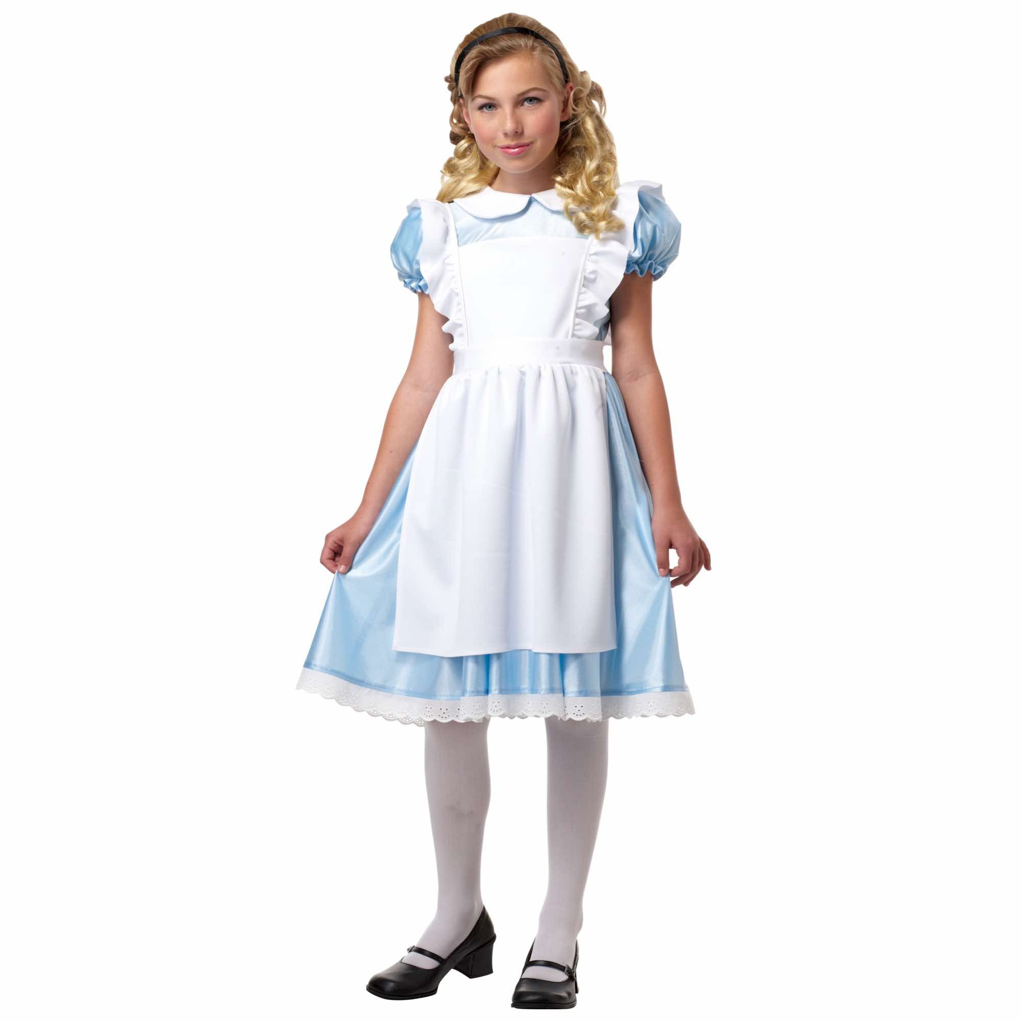 Alice In Wonderland Classic Fairytale Story Book Week Dress Up Girls Costume