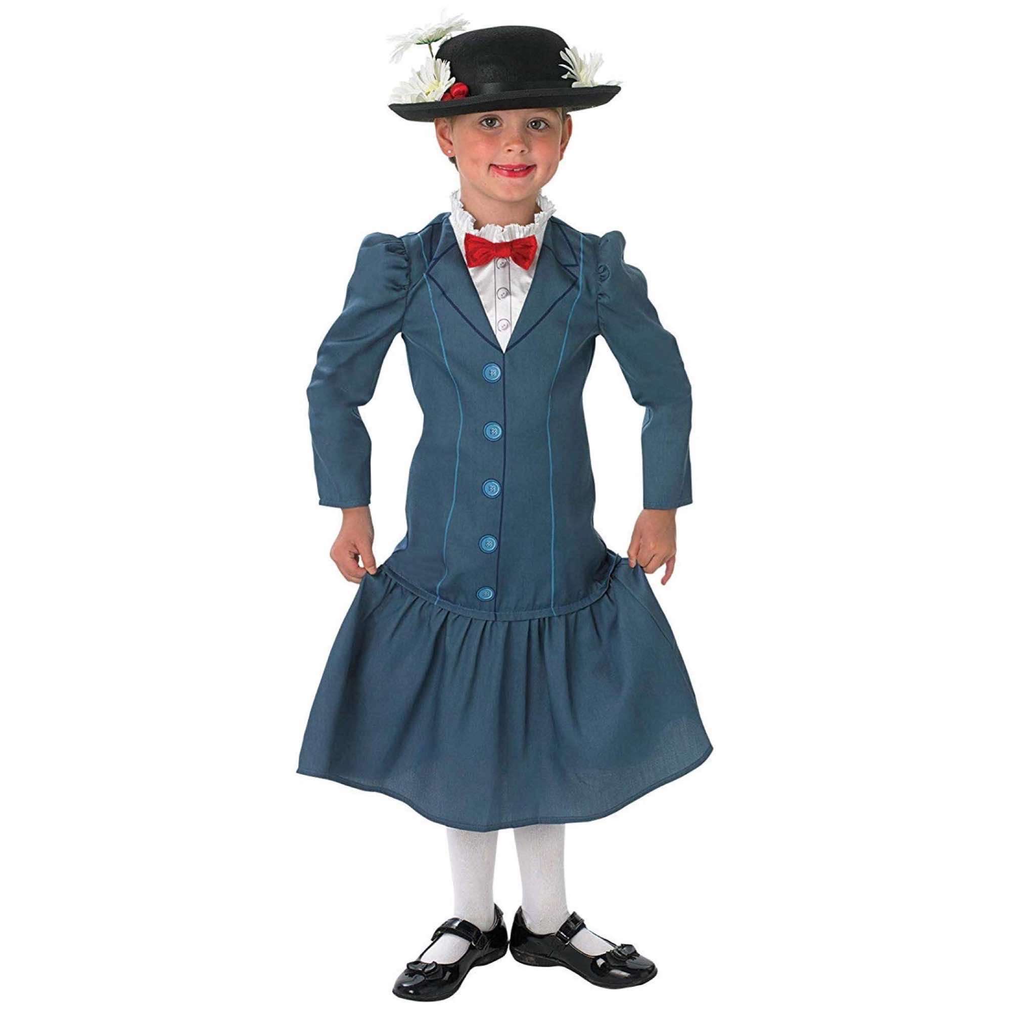 Mary Poppins Classic Deluxe Disney Movie Story Book Week Child Girls Costume