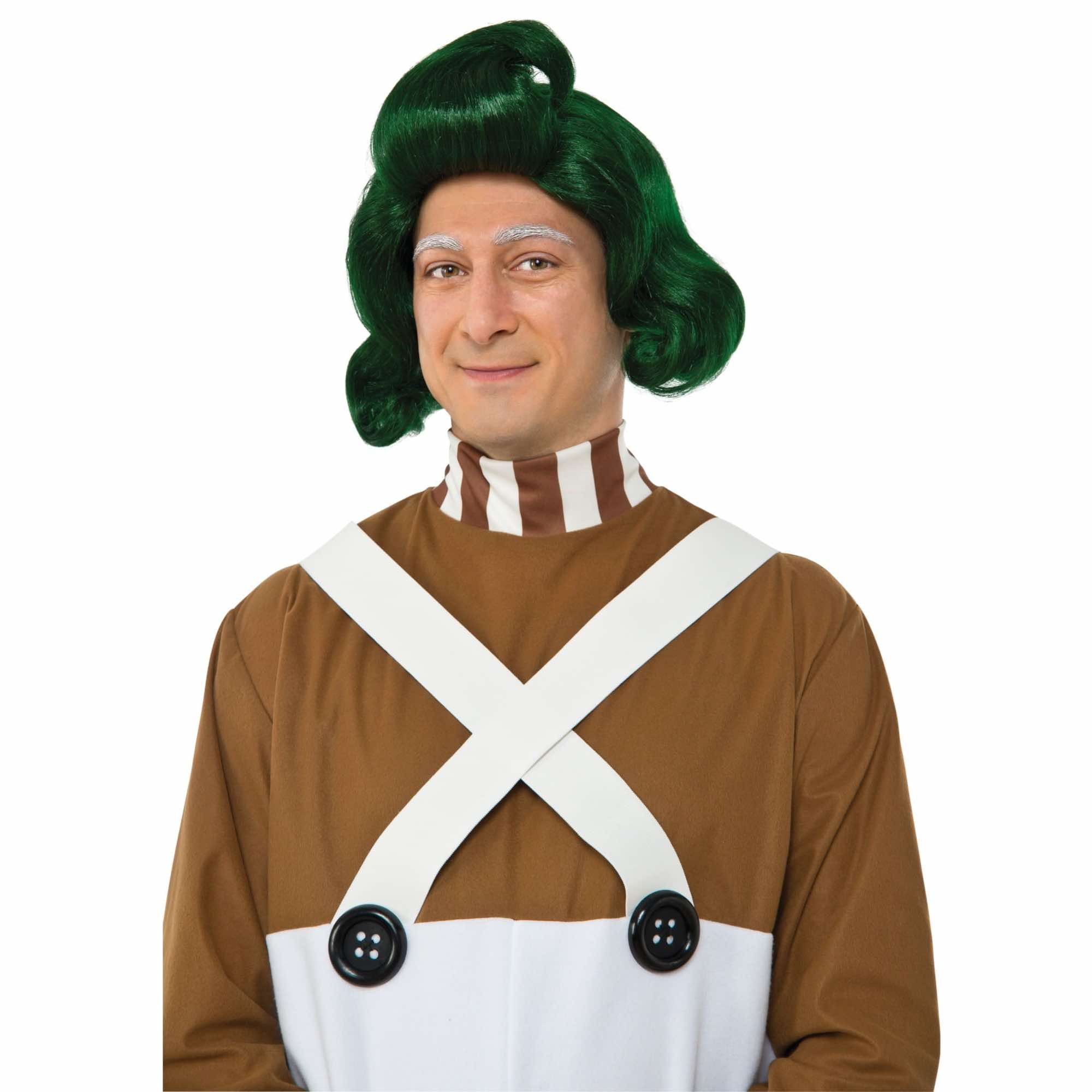 Oompa Loompa Willy Wonka and the Chocolate Factory Green Men Costume Wig