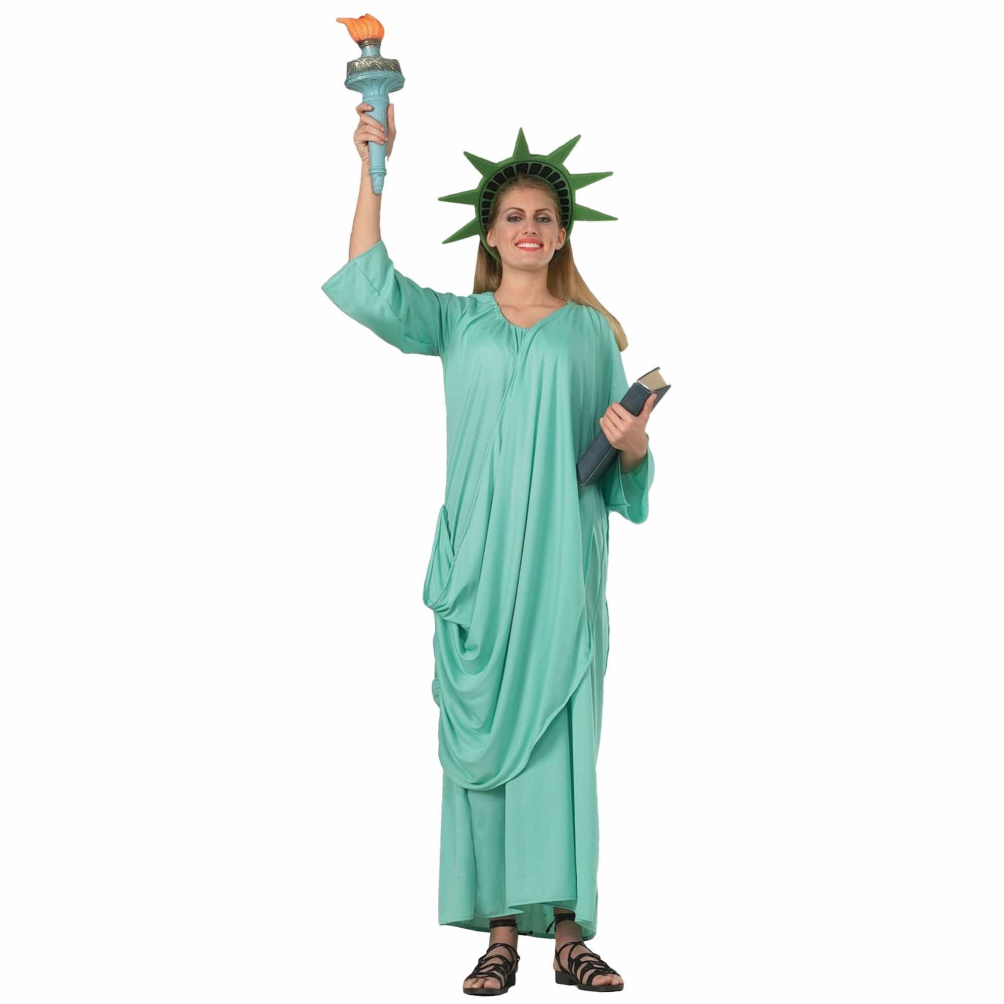 Statue Of Liberty American USA Independance Day Adult Womens Costume STD