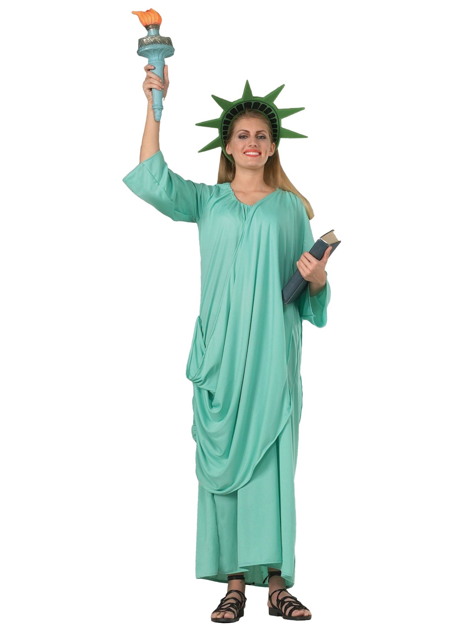 Statue Of Liberty American USA Independance Day Adult Womens Costume STD