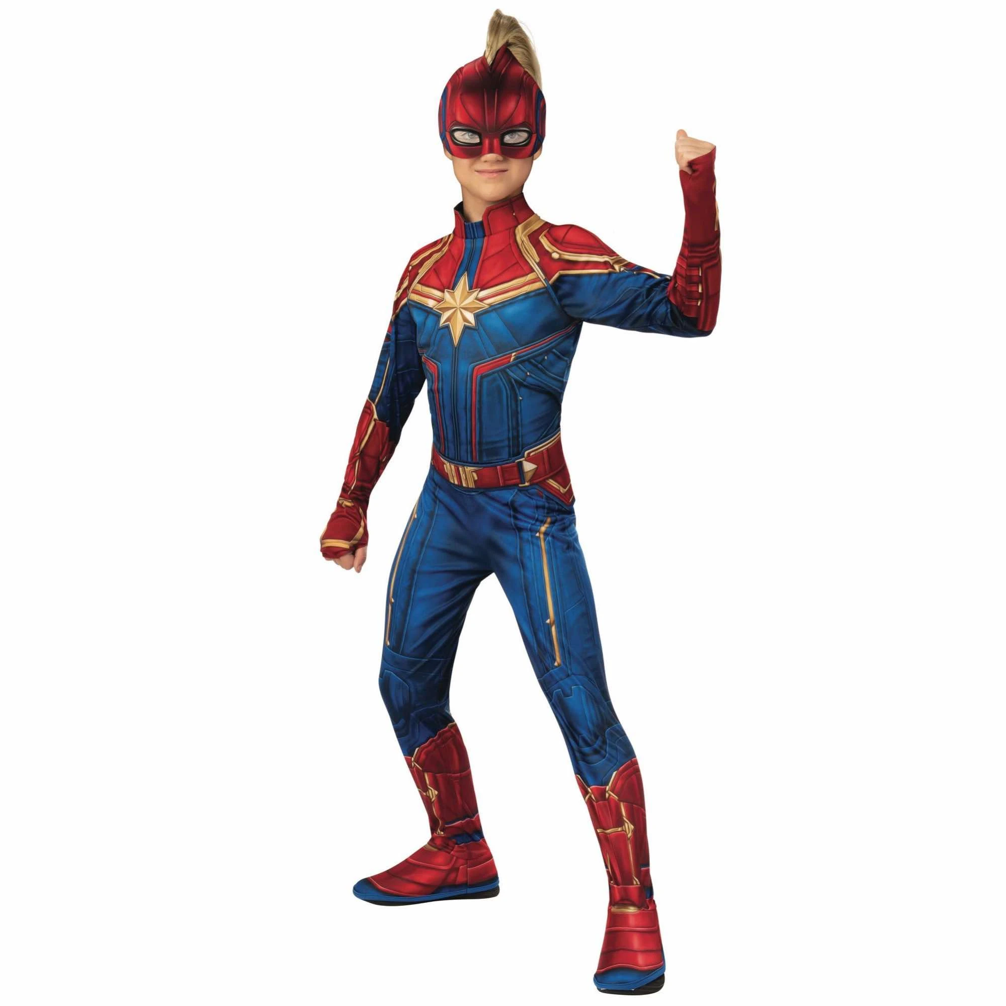 Captain Marvel Hero Suit Avengers Superhero Book Week Girls Costume