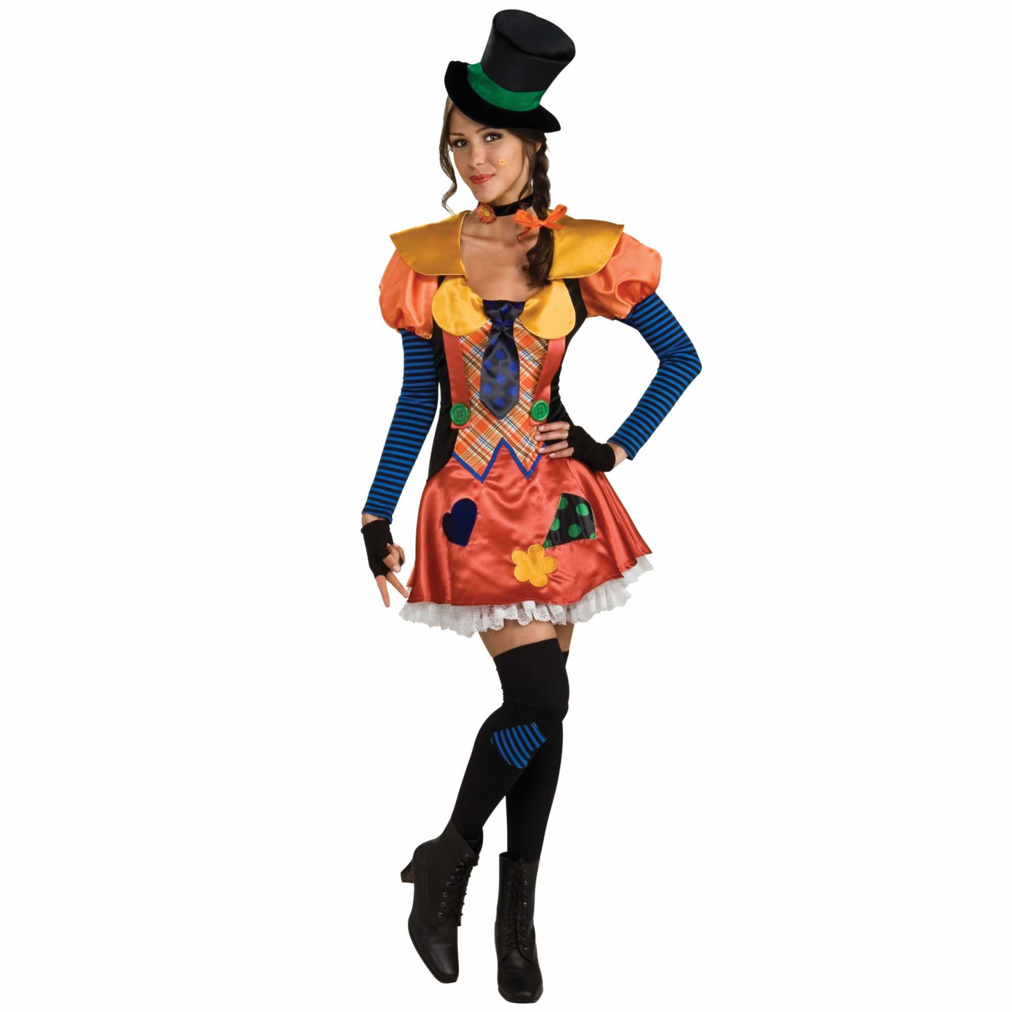 Hobo Clown Circus Carnival Birthday Deluxe Dress Up Women Costume STD