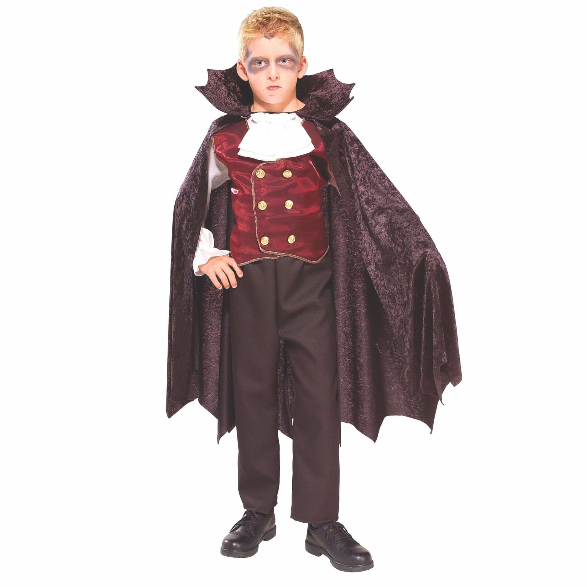Vampire Dracula Count Transylvanian Halloween Fancy Dress Up Boys Costume