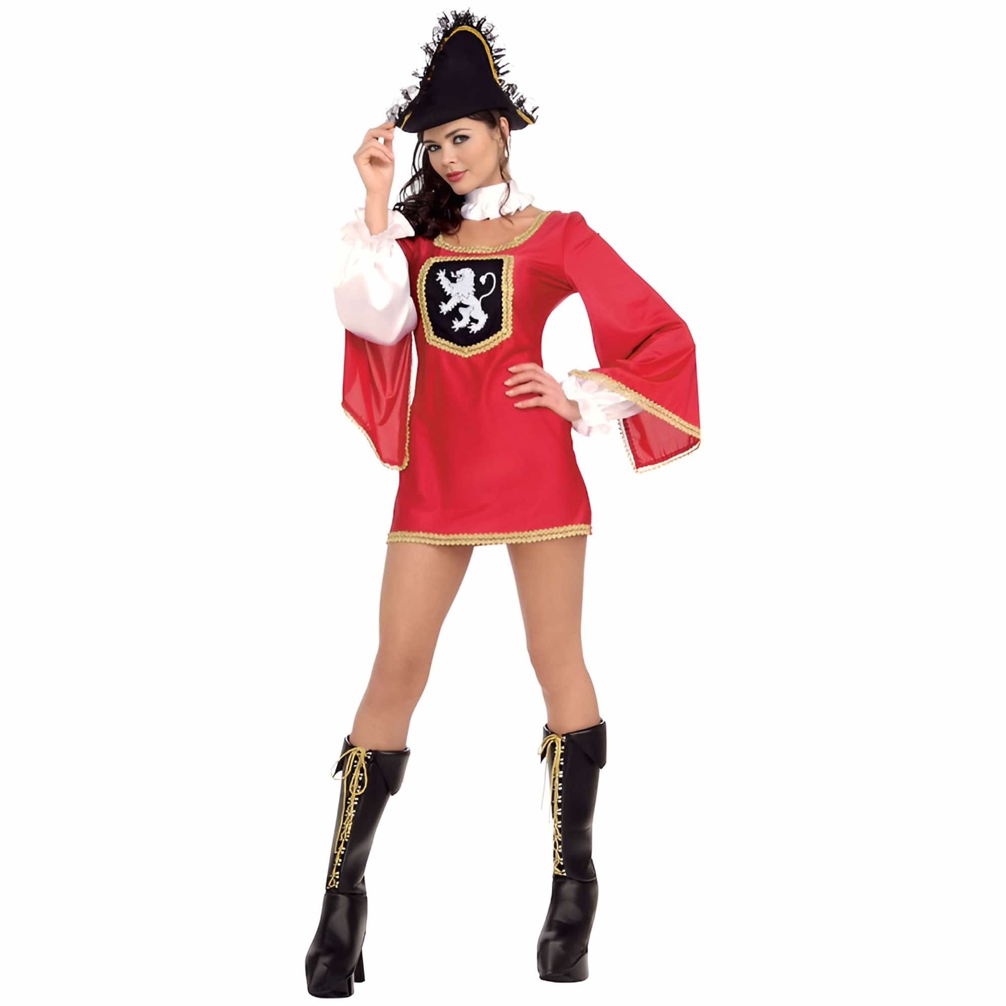 Musketeer Knight Pirate Medieval Swashbuckler Caribbean Women Costume