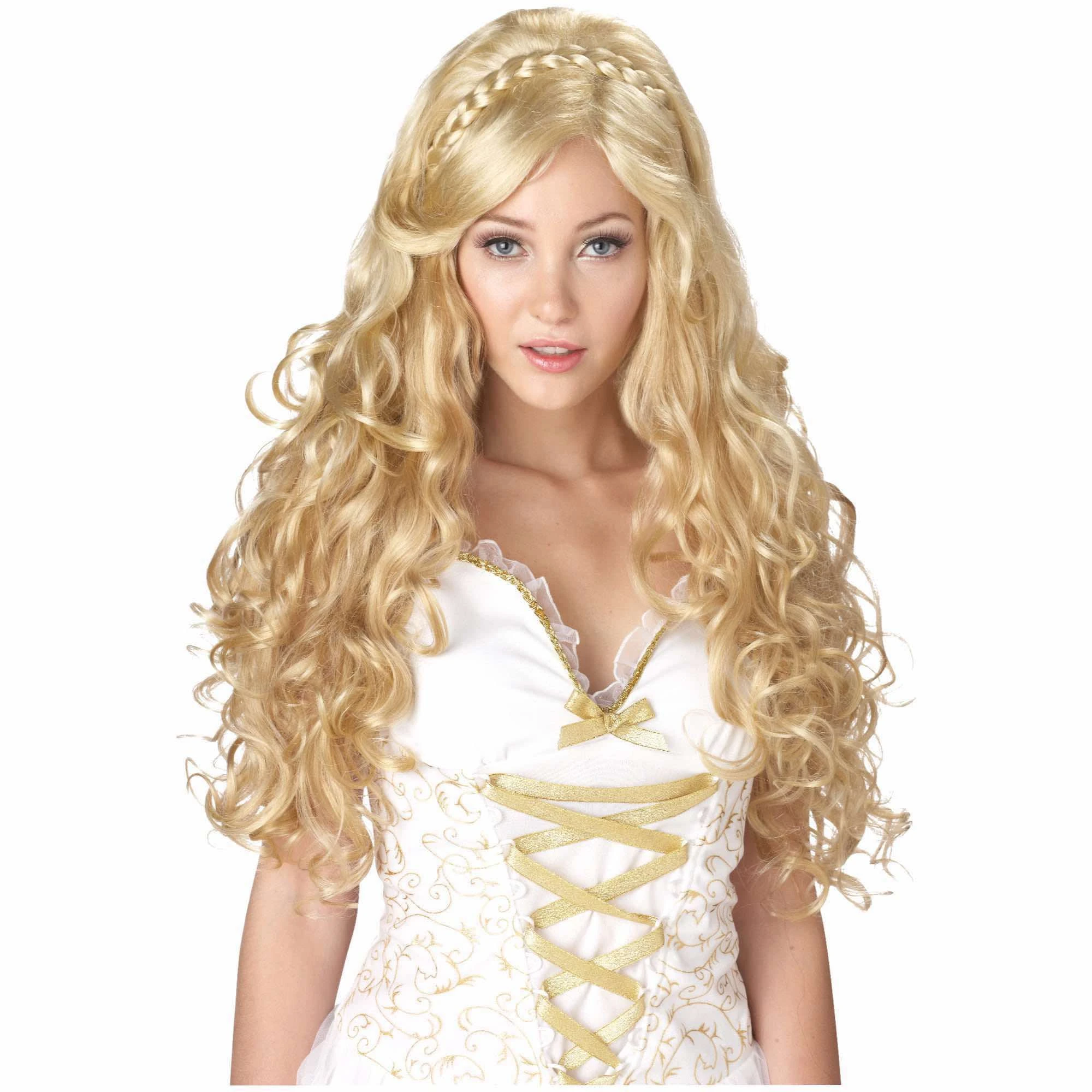 Mythic Goddess Greek Roman Blonde Ancient Womens Costume Wig