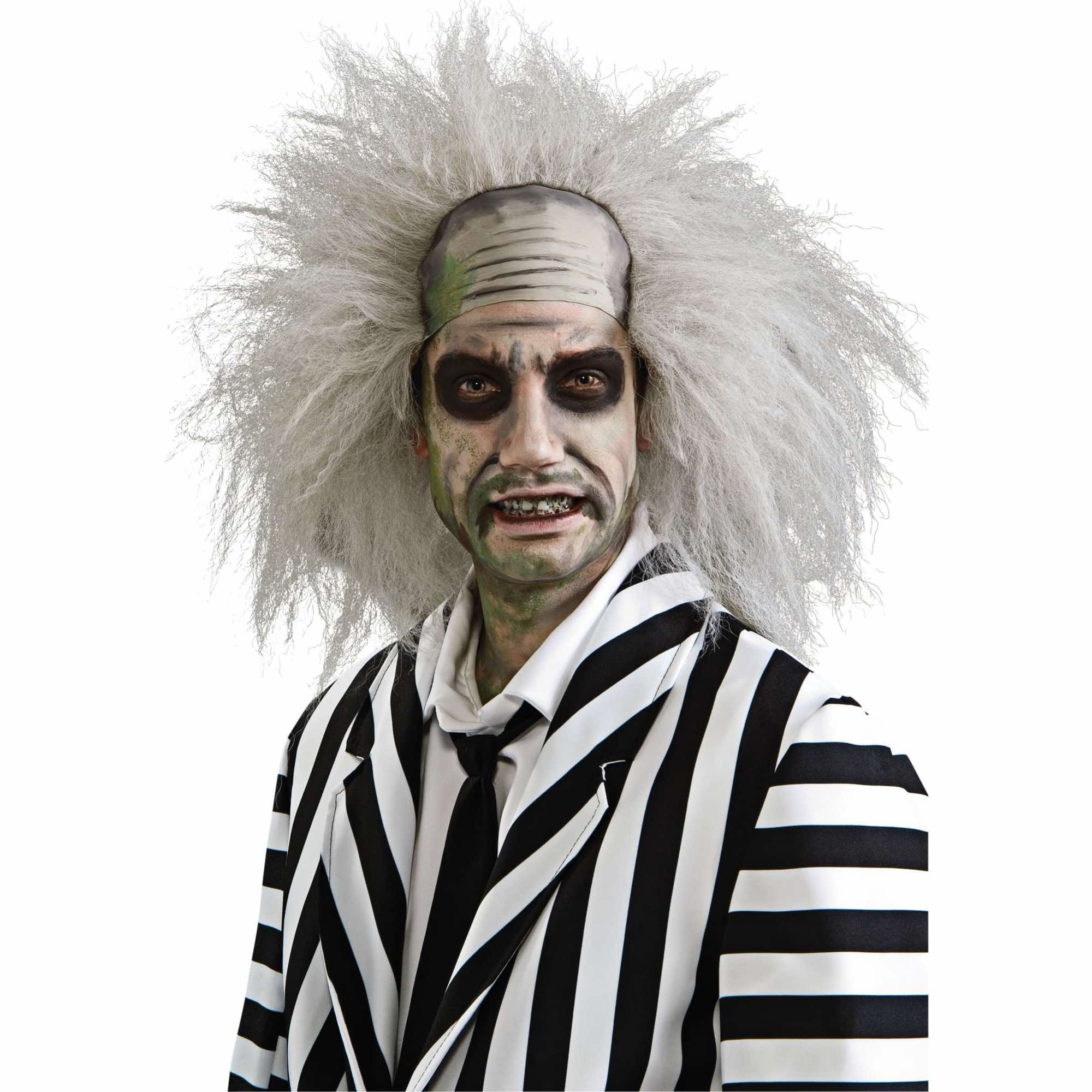 Beetlejuice 80s Movie Ghost Halloween Men Costume Wig