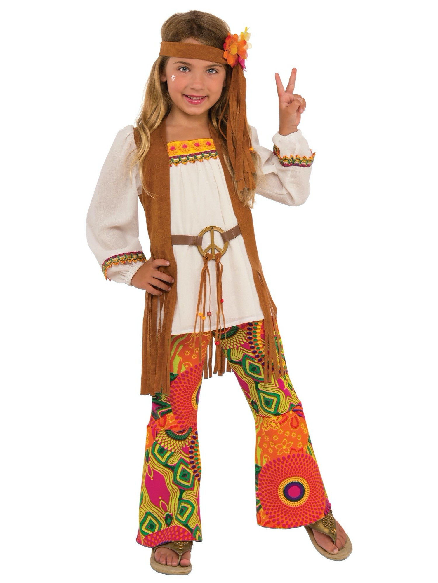 Flower Child 1960s 1970s Hippie Hippy Retro Book Week Child Girls Costume