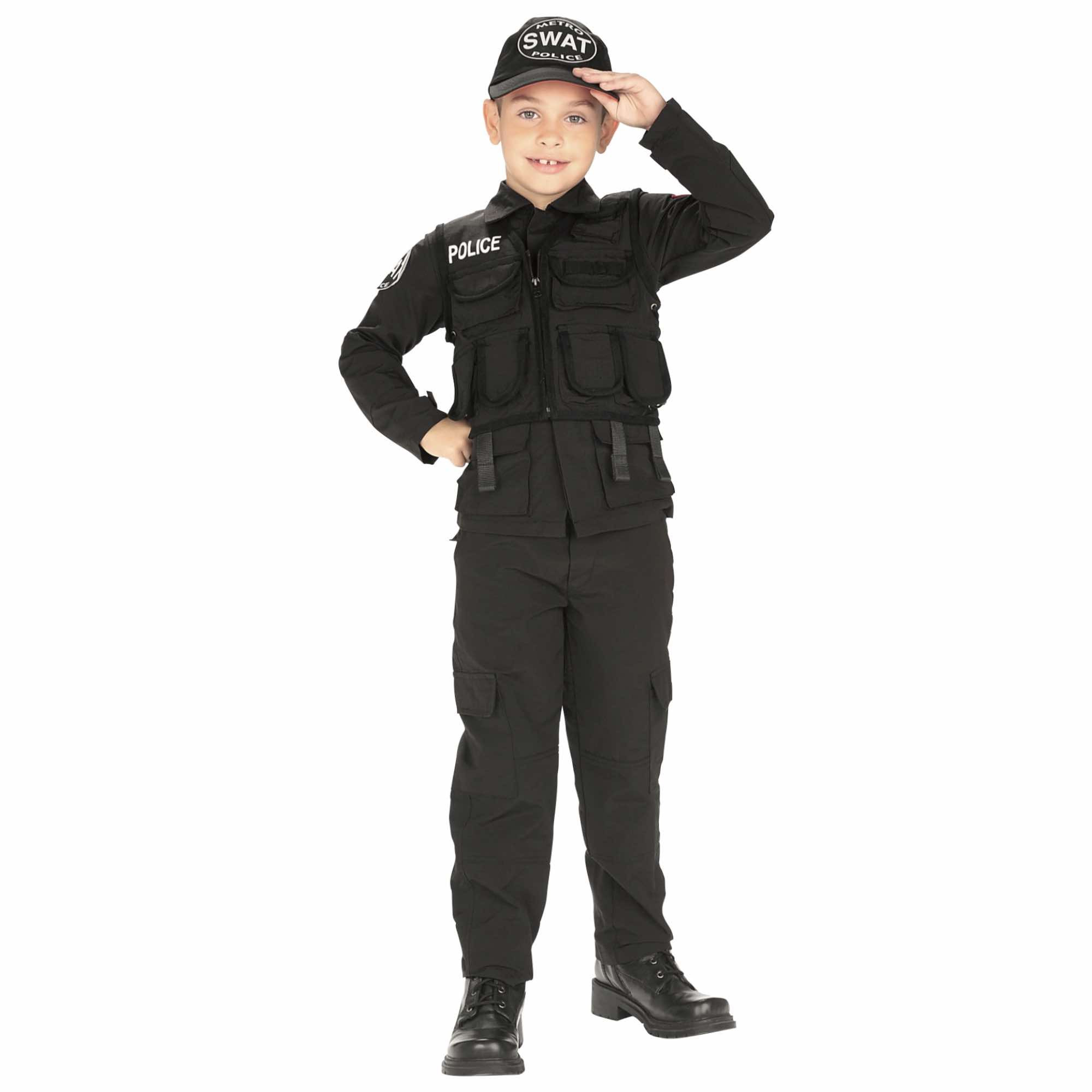 S.W.A.T SWAT Police Cop Military Commander Book Week Toddler Boys Costume 2-4