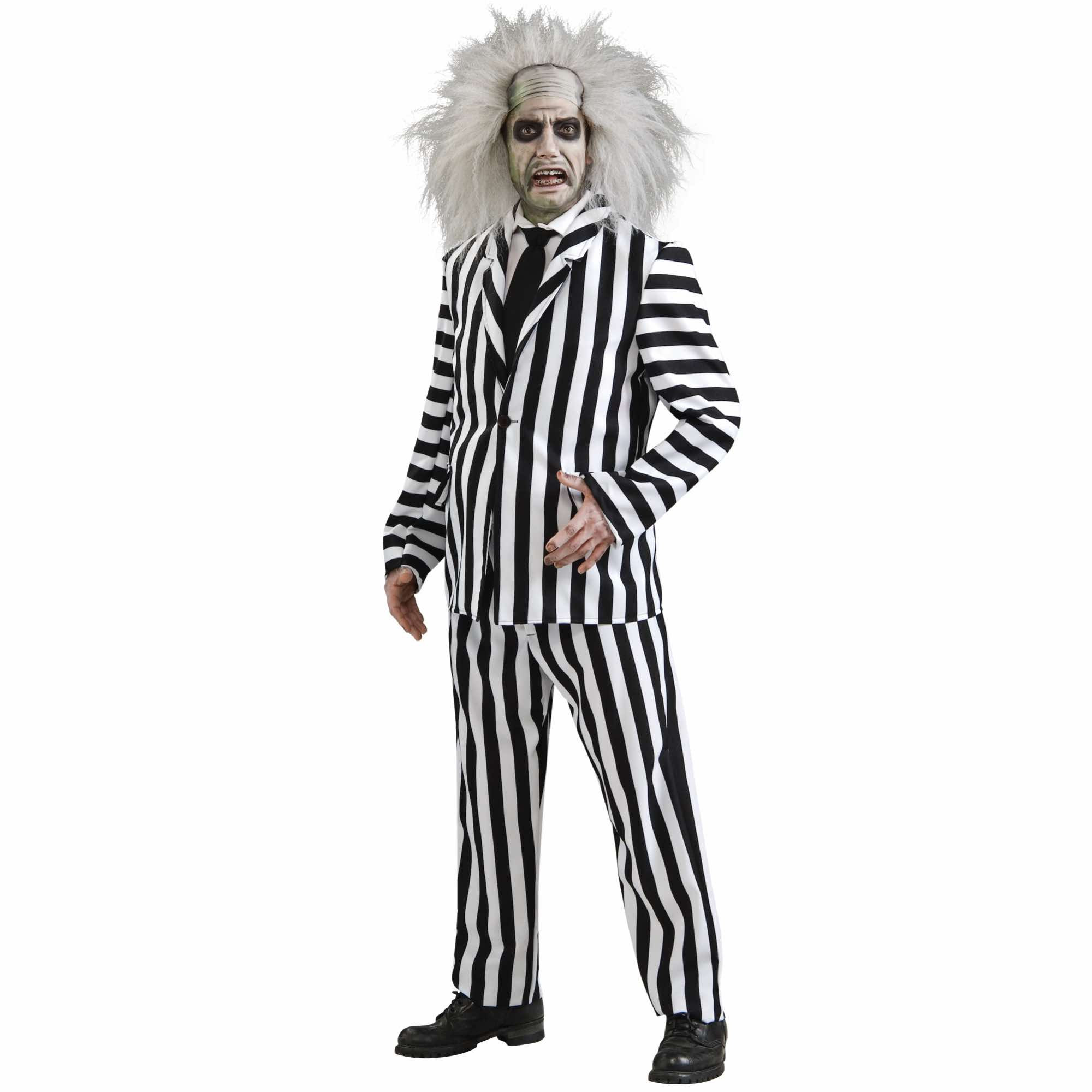Beetlejuice Deluxe Betelgeuse 80s Ghost Halloween Adult Mens Costume
