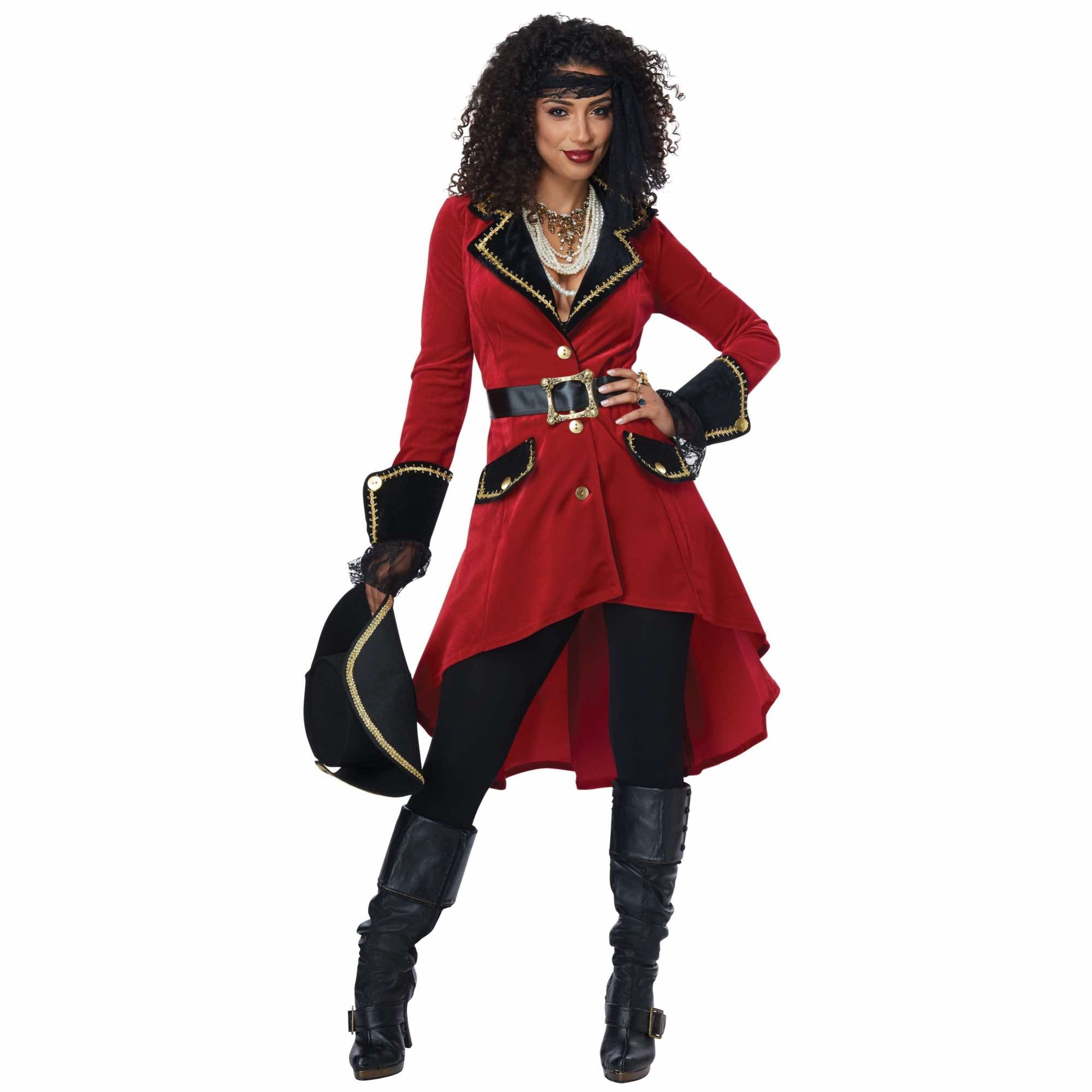 High Seas Heroine Red Pirate Buccaneer Swashbuckler Book Week Womens Costume