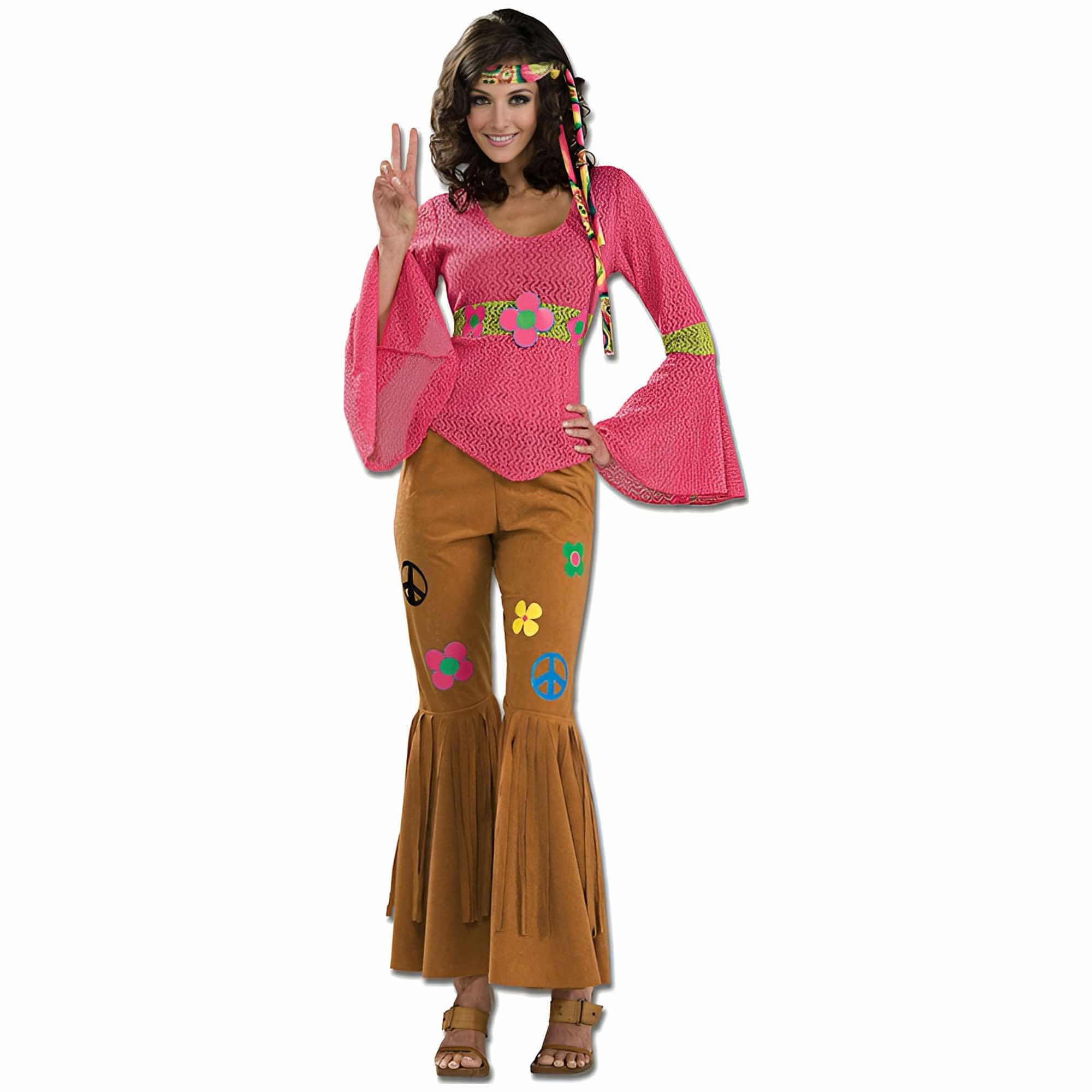 Woodstock Honey Hippie 60 70s Hippy Women Costume