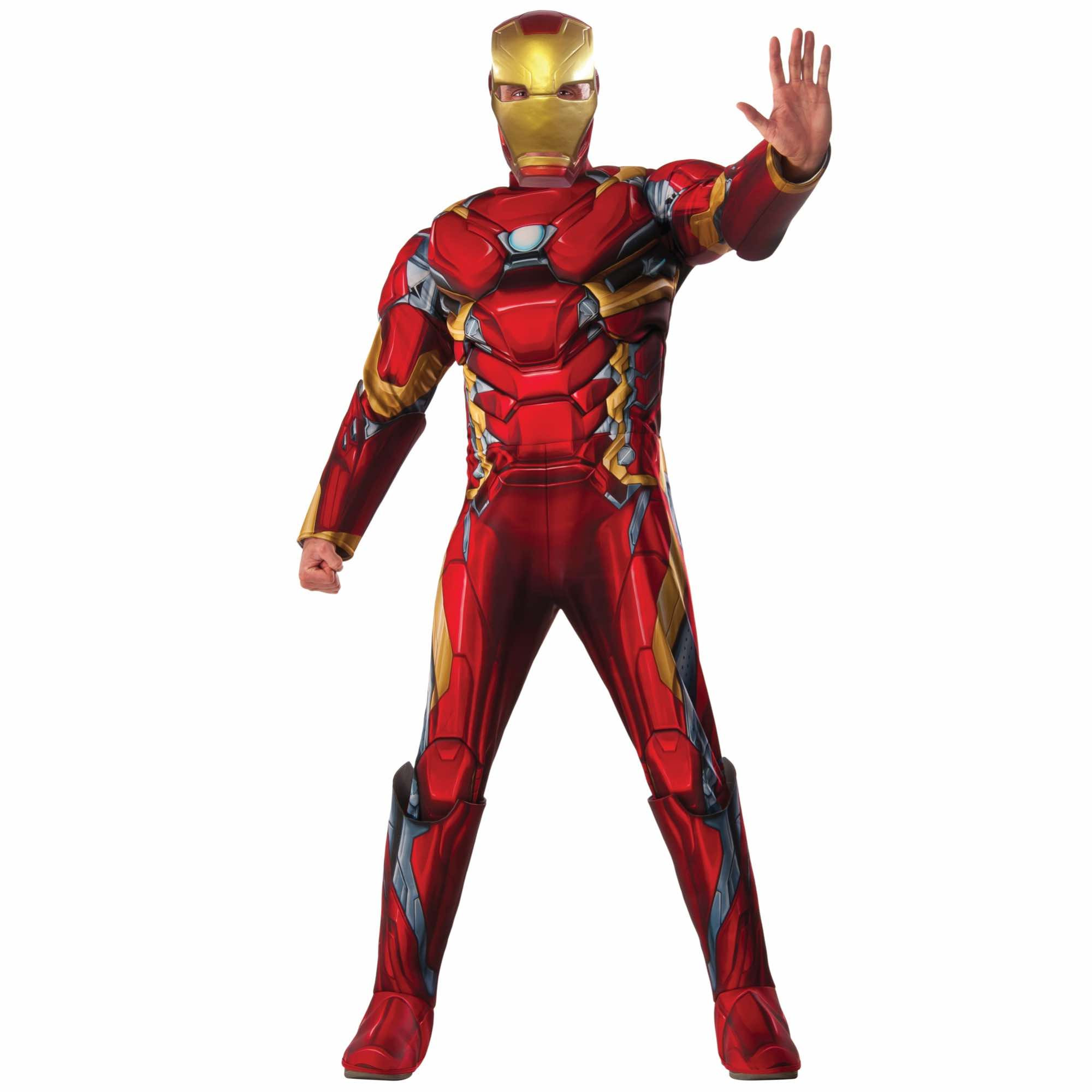 Iron Man Deluxe Muscle Chest Avengers Civil War Marvel Superhero Mens Costume