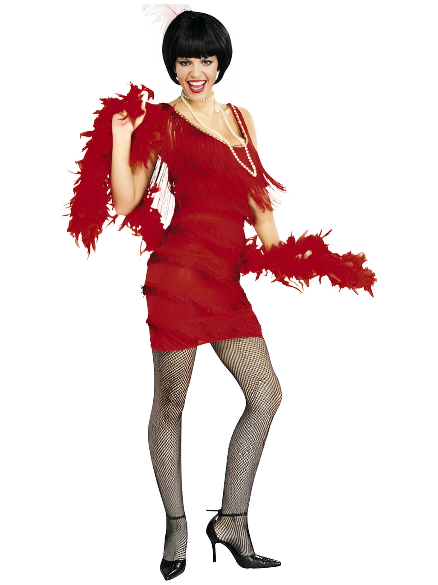 Roarin Red Flapper Pimp 20s Gangster Women Costume
