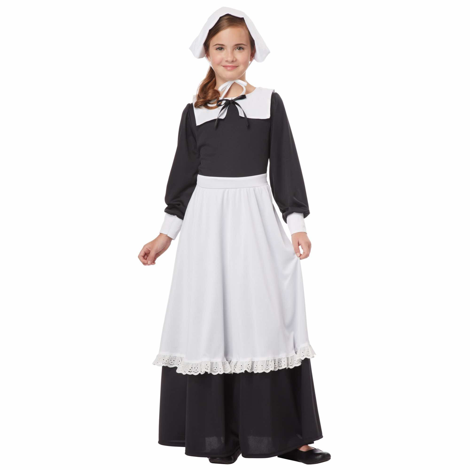 Pilgrim Thanksgiving Olden Day Colonial Victorian Book Week Girls Costume