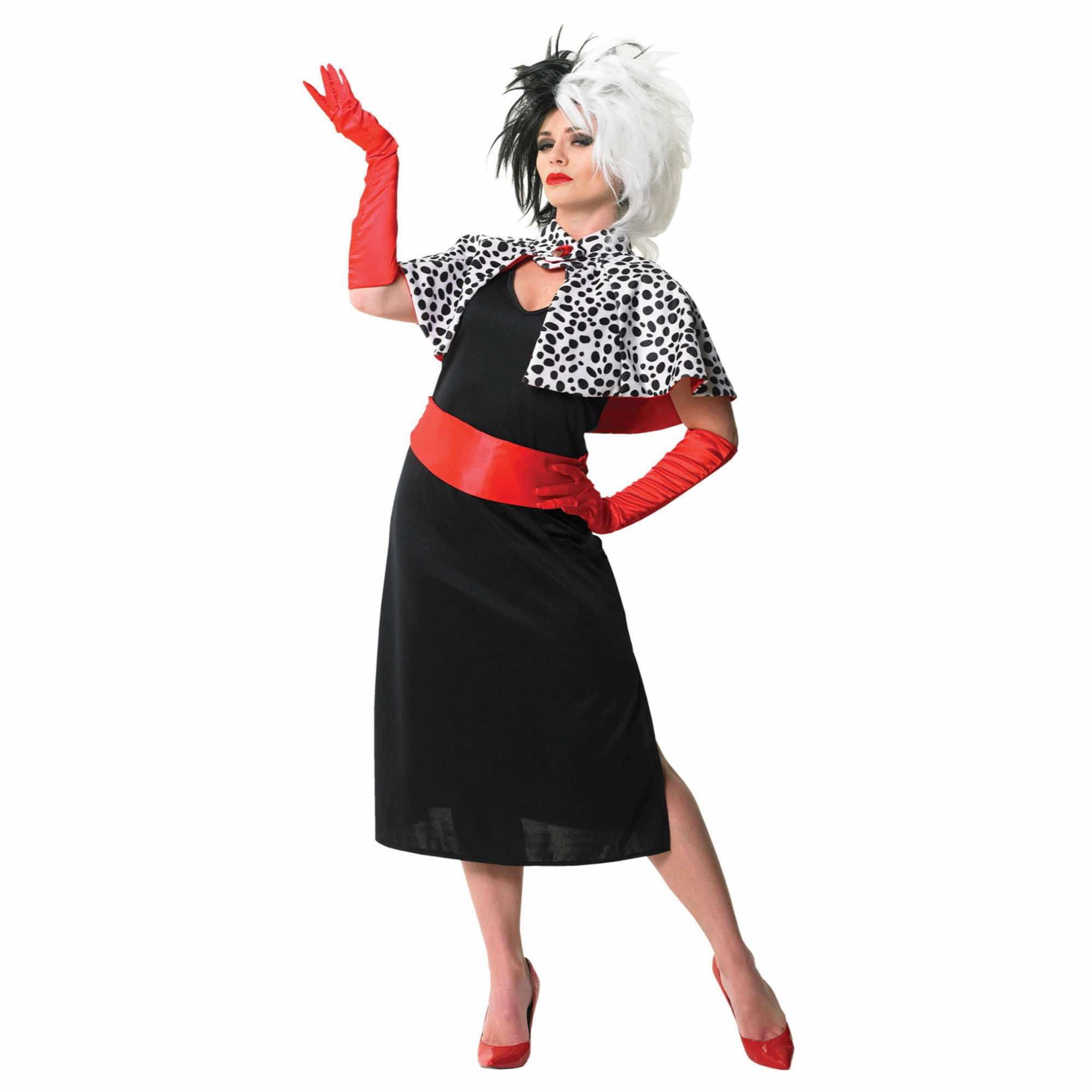 Cruella De Ville Vil Disney 101 Dalmations Women Costume