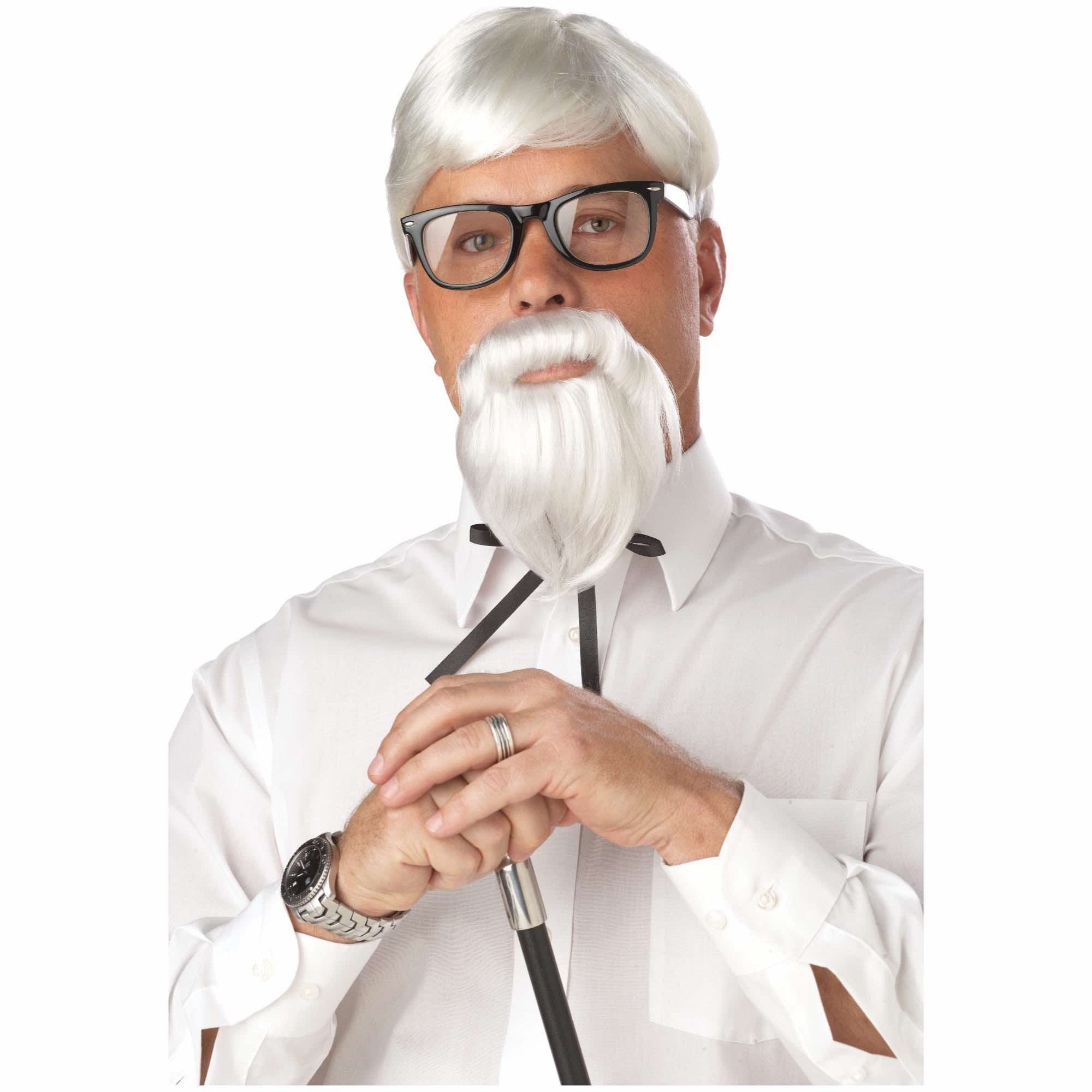 The Colonel Sanders Uncle Sam Men Costume Wig & Moustache