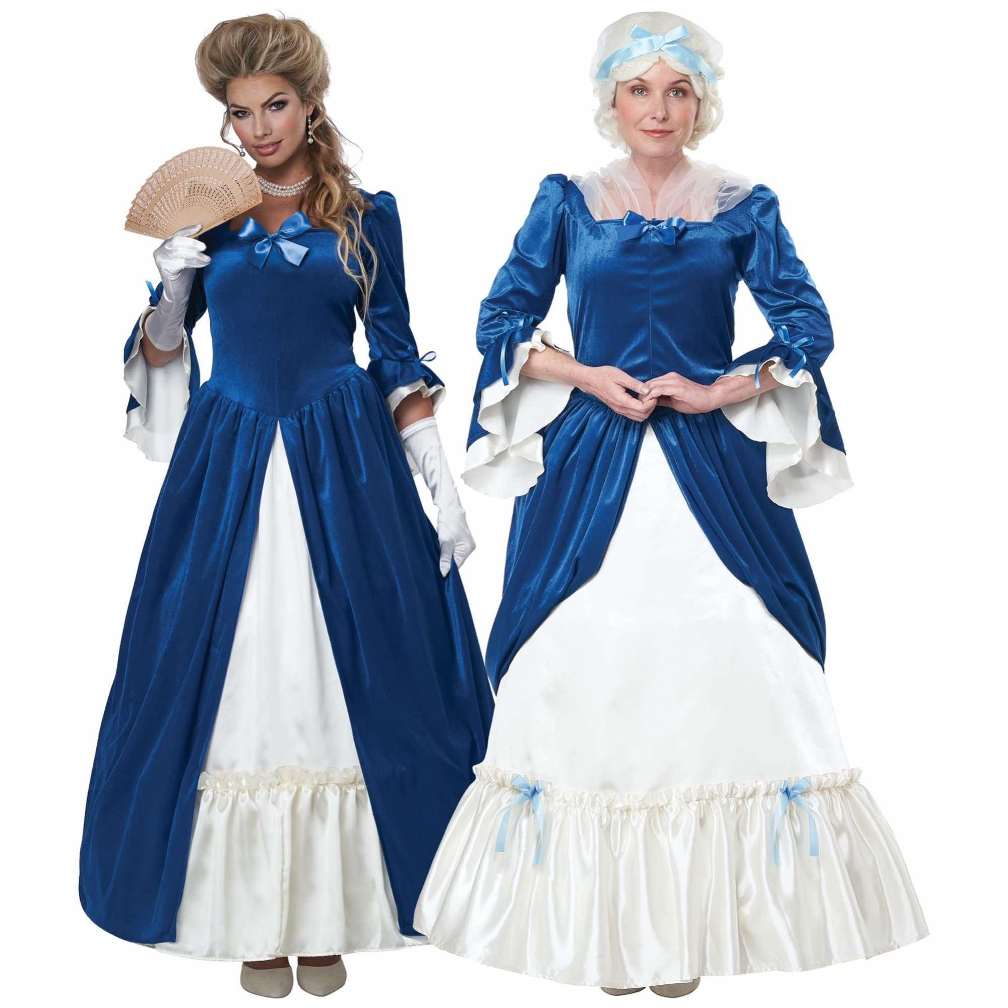 Martha Washington Colonial Era Dress Victorian Olden Day Adult Womens Costume