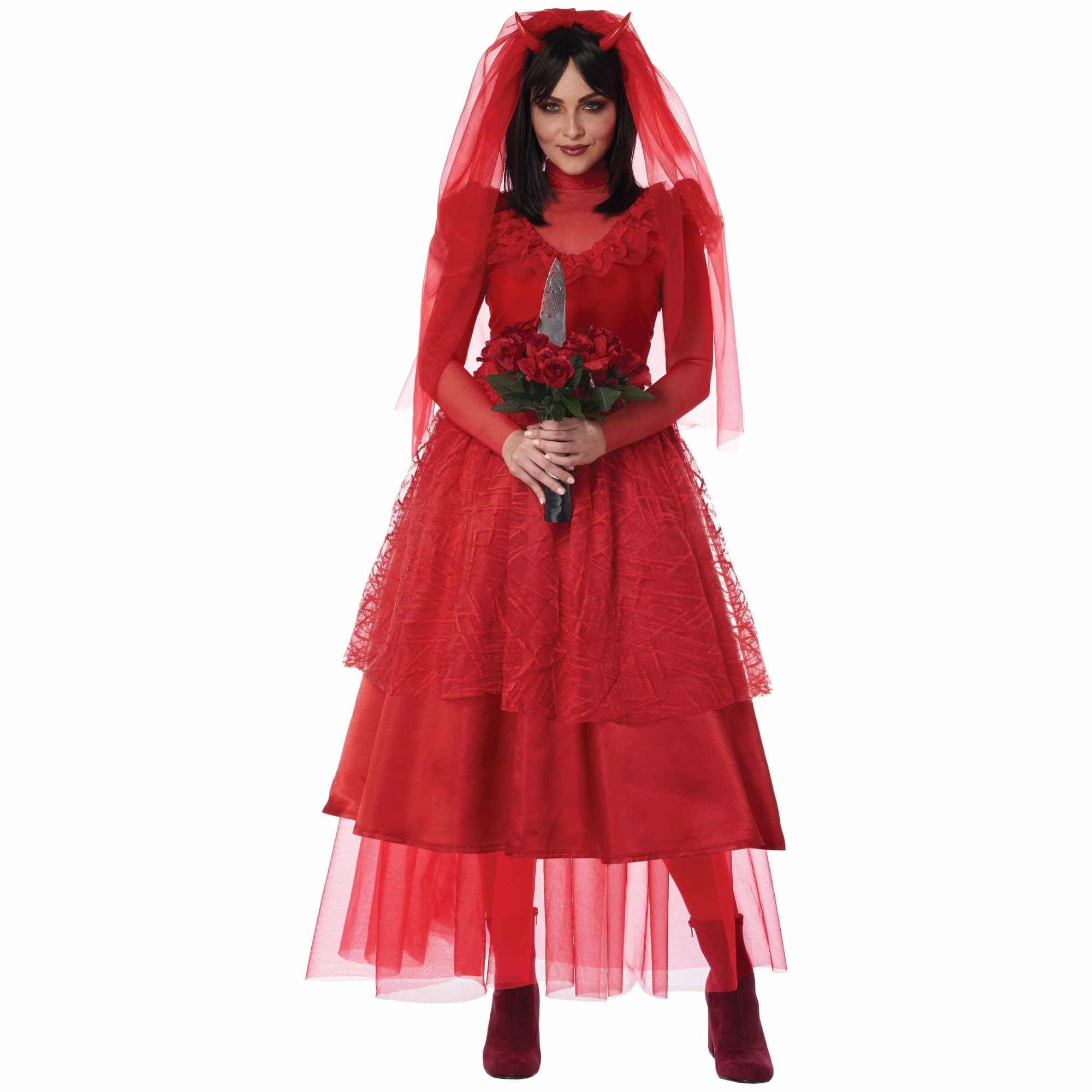 Bride From Hell Bride Red Beetle Ghost Bride Adult Womens Costume