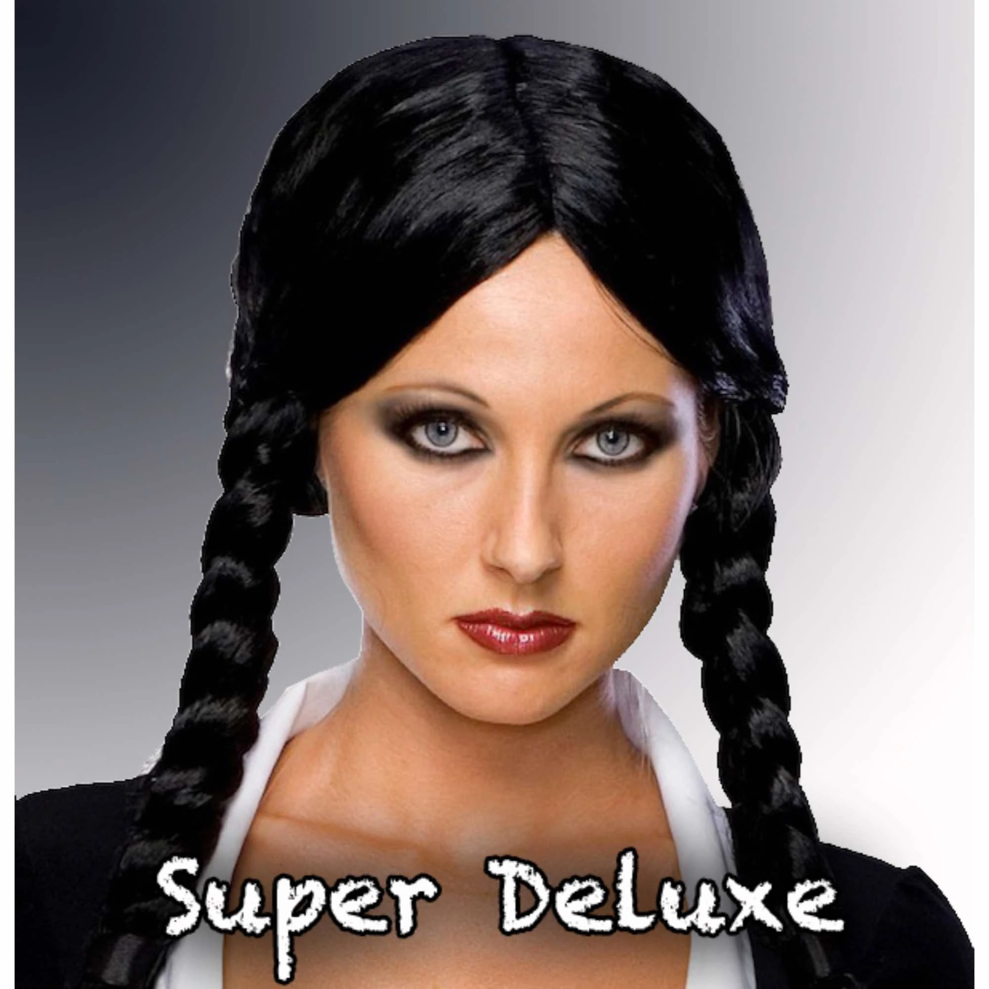 Deluxe Wednesday Addams Family Braids Costume Women Wig