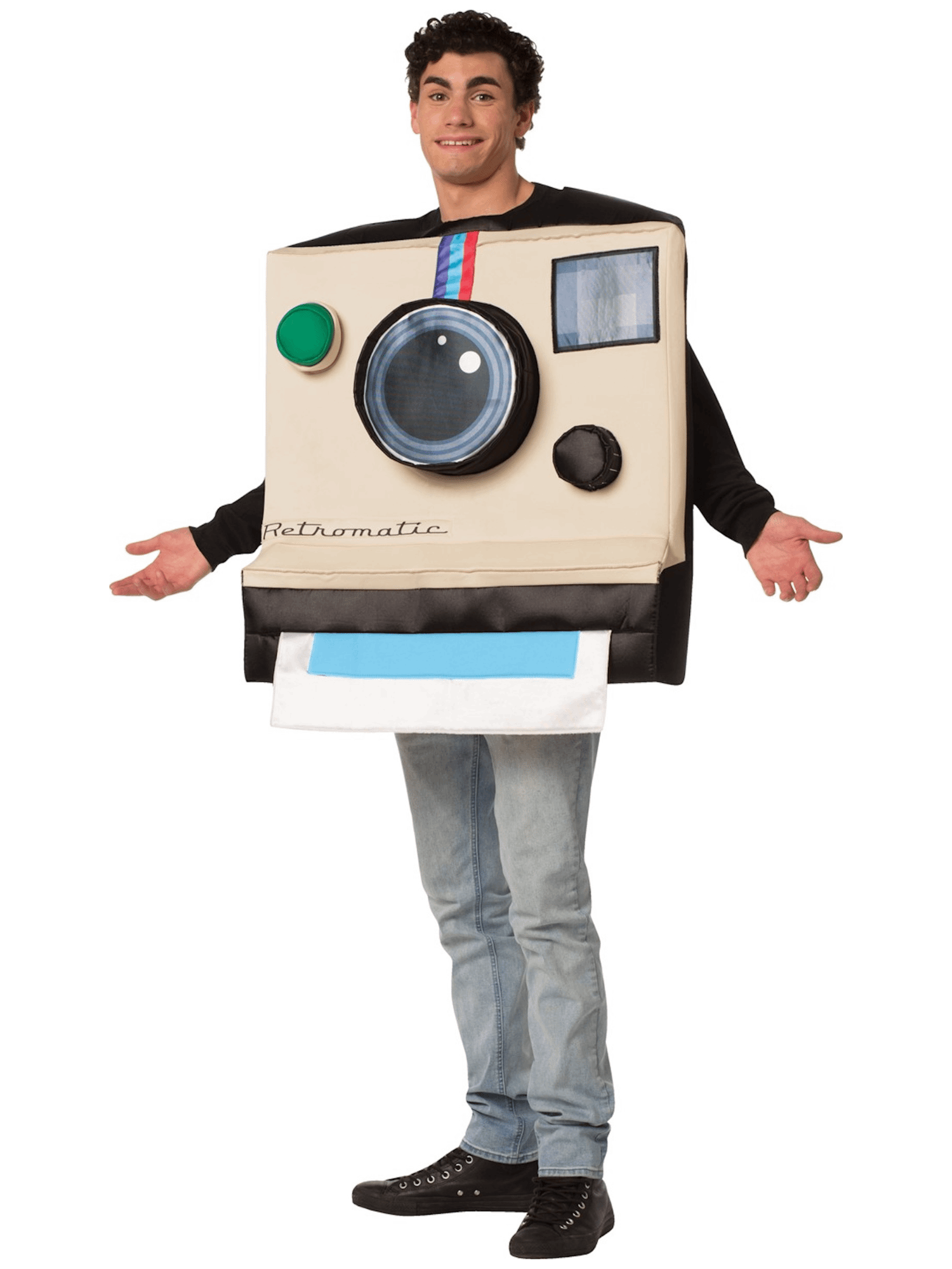 Instant Camera Retromatic Polaroid 80s 90s Funny Adult Unisex Mens Costume