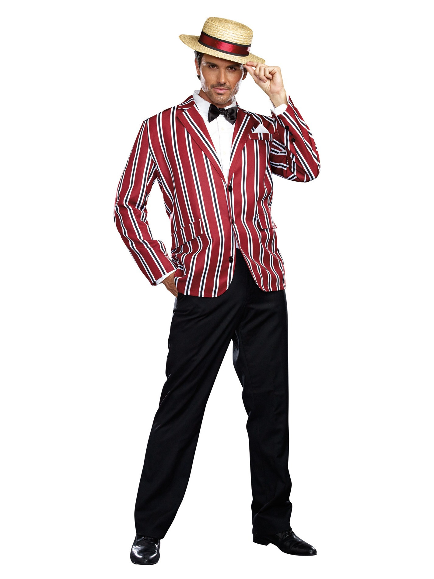 Good Time Charlie 1920s Boss Blazer Henley Boater Club Blazer Men Costume