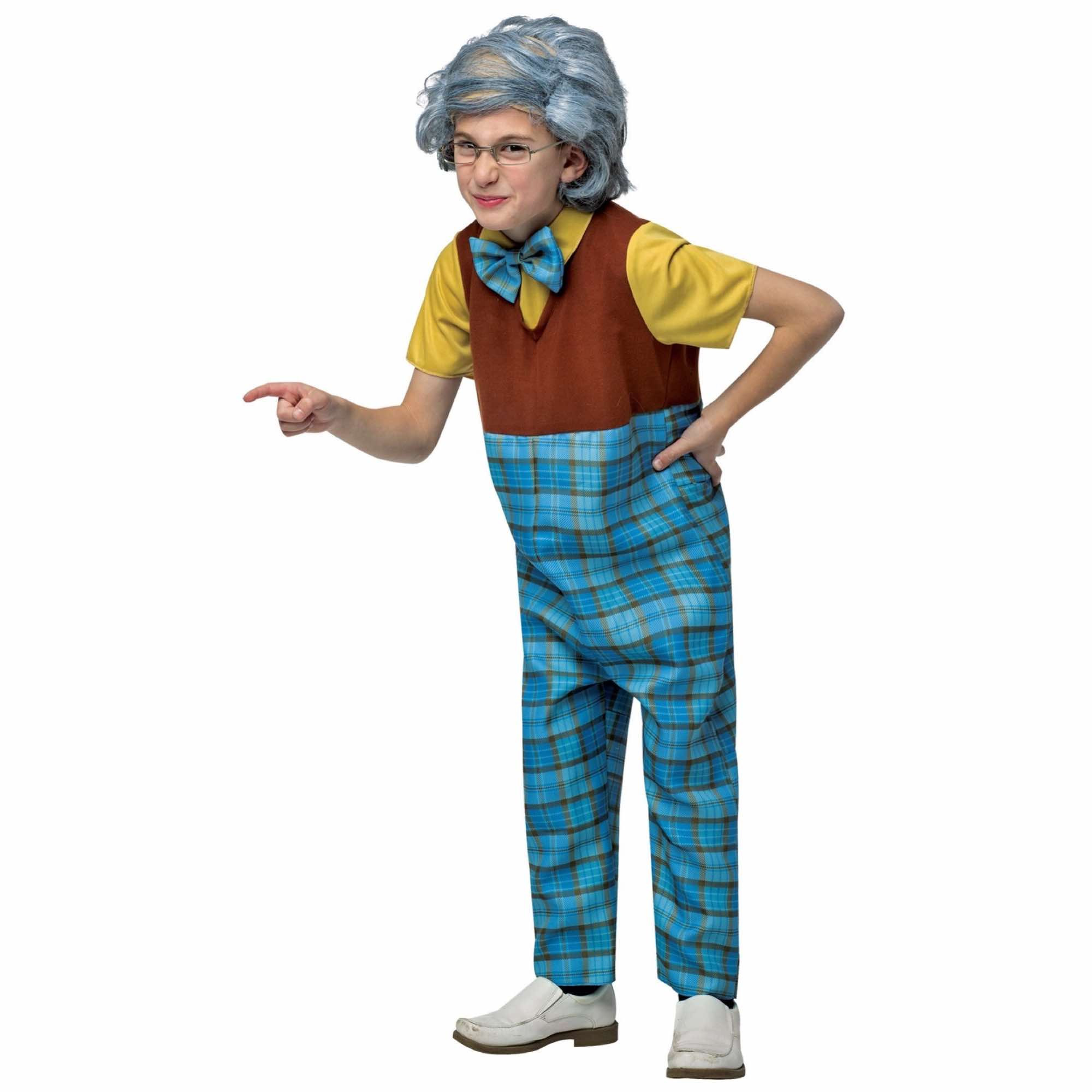 Grandpa Old Man Grandfather Prep 100 Days of School Book Week Boys Costume