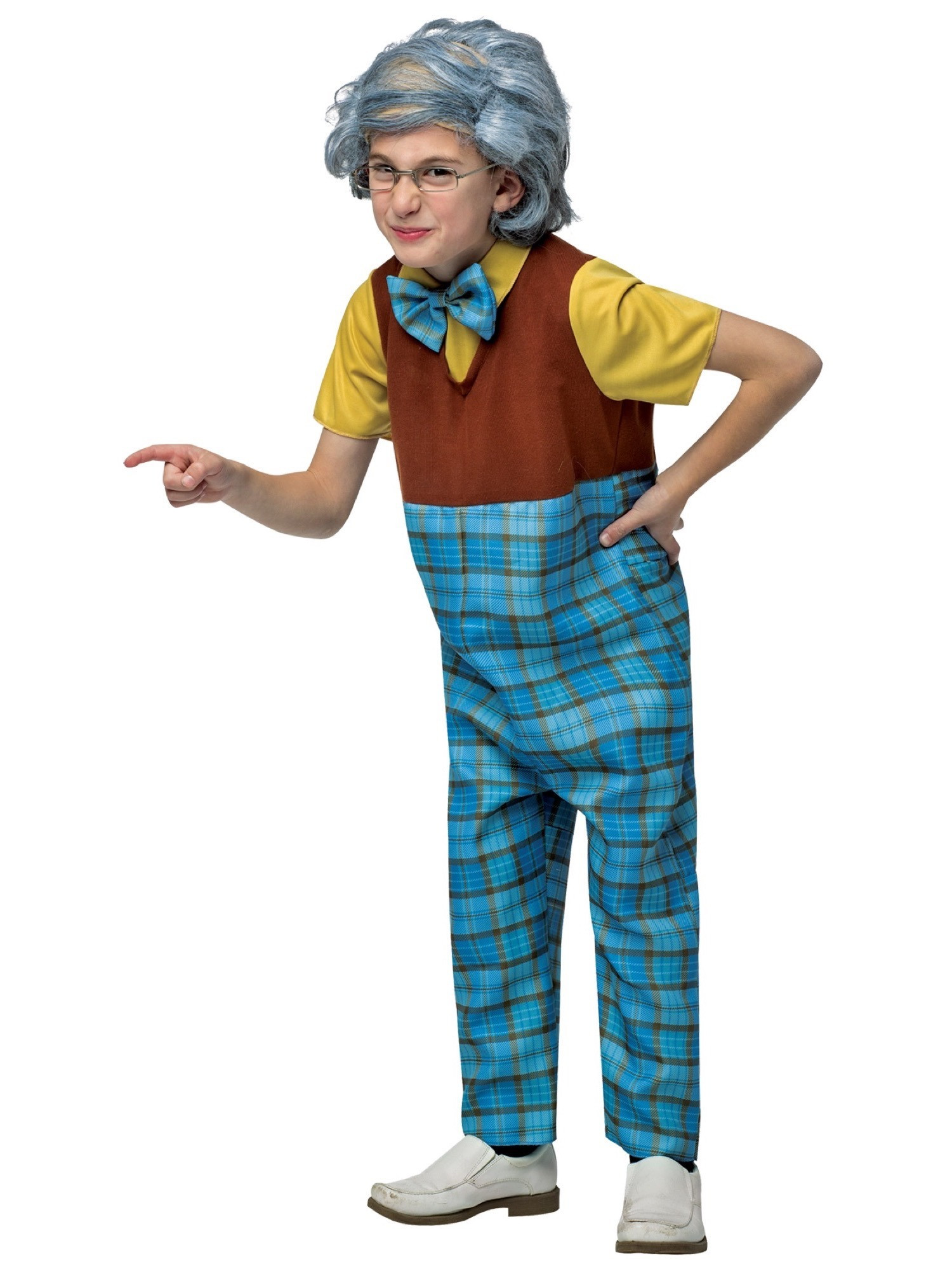 Grandpa Old Man Grandfather Prep 100 Days of School Book Week Boys Costume