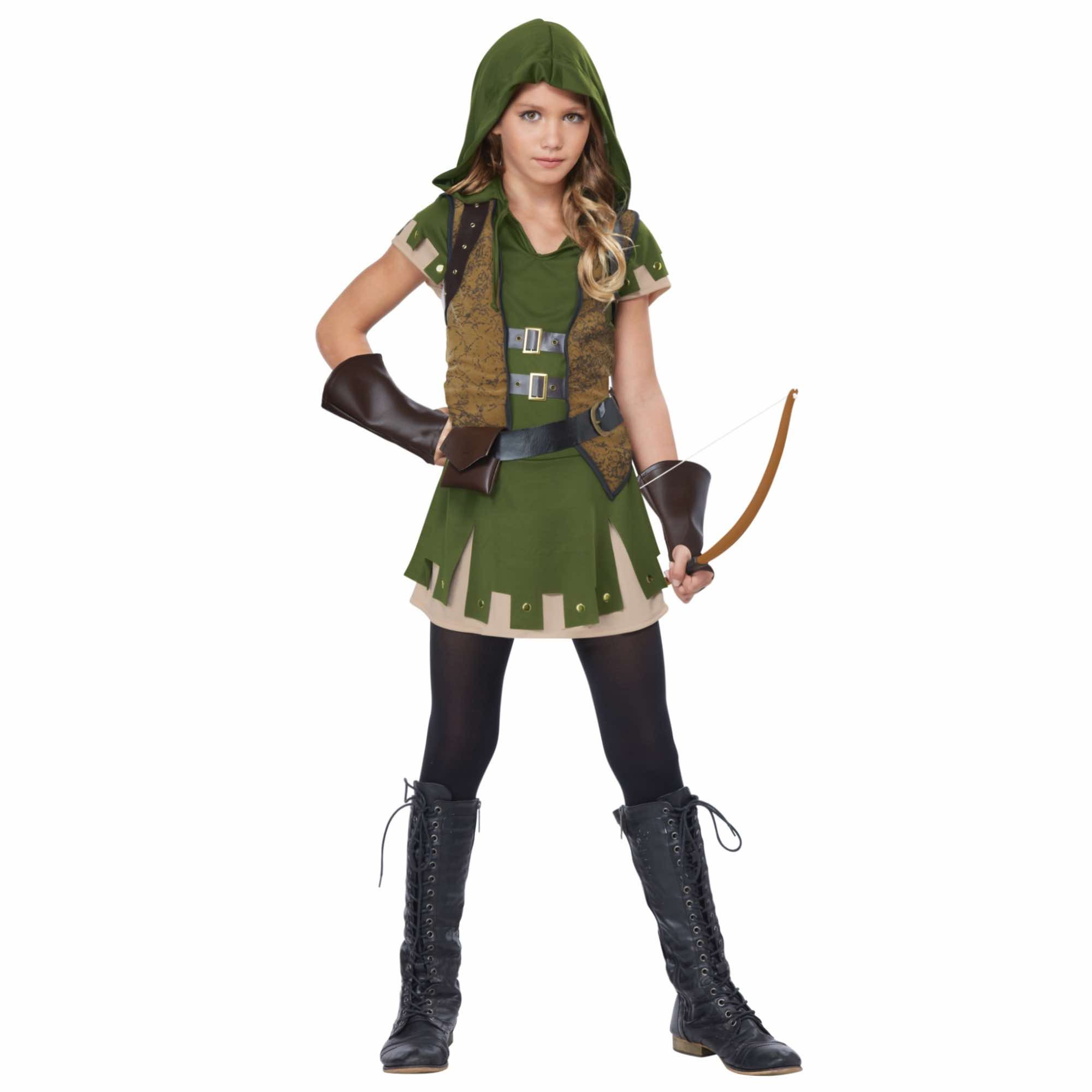 Miss Robin Hood Medieval Warrior Hero Archer Storybook Tween Girls Costume