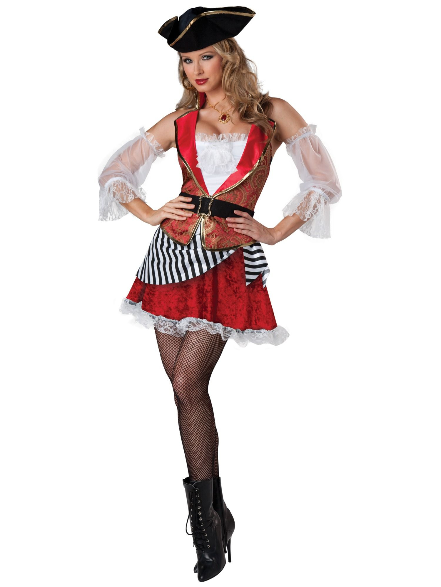 Pretty Pirate of the Caribbean Swashbuckler Buccaneer Women Costume