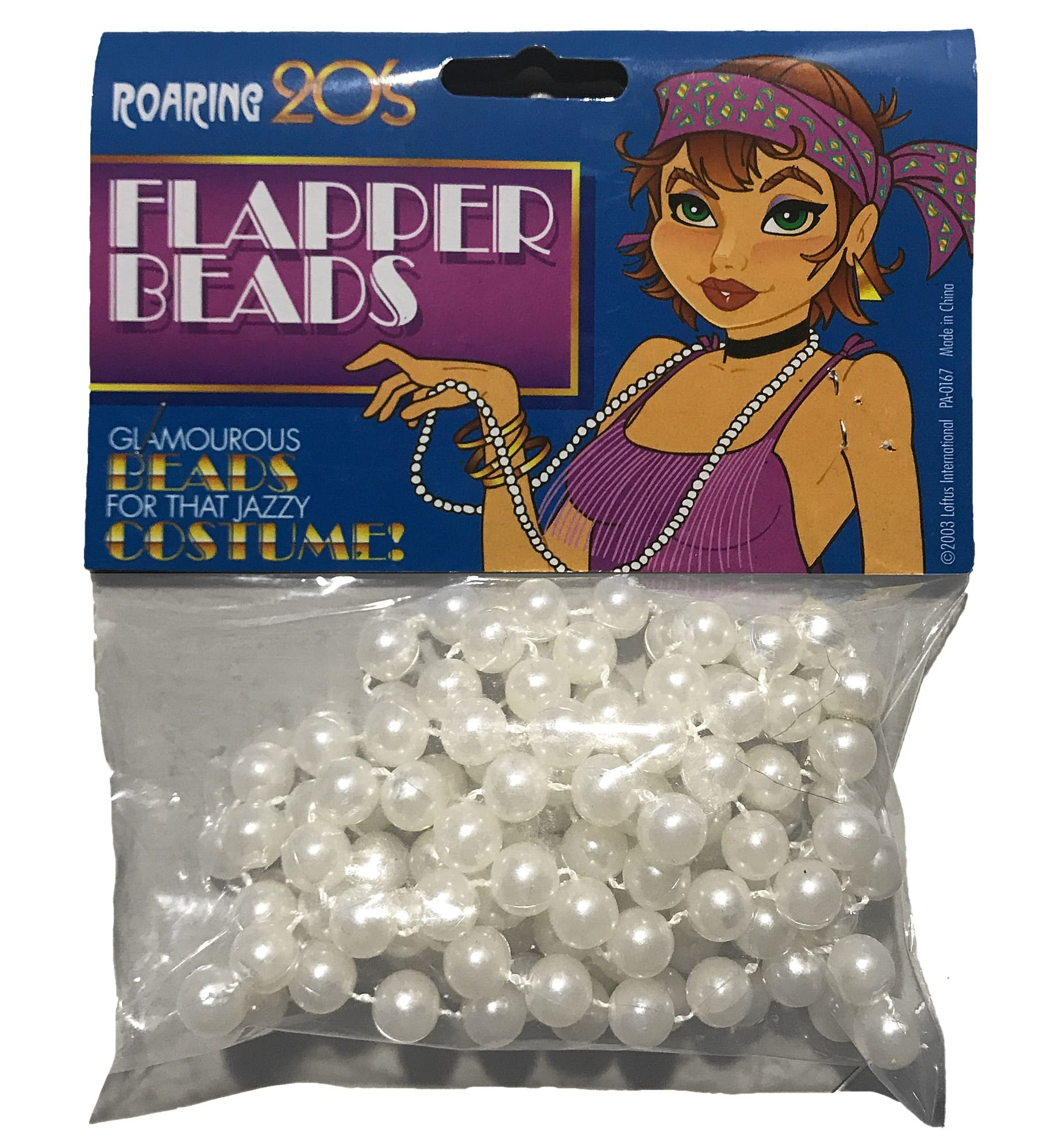 Flapper 1920s Charleston Gatsby Womens Costume Pearl Jewelry Beads Necklace