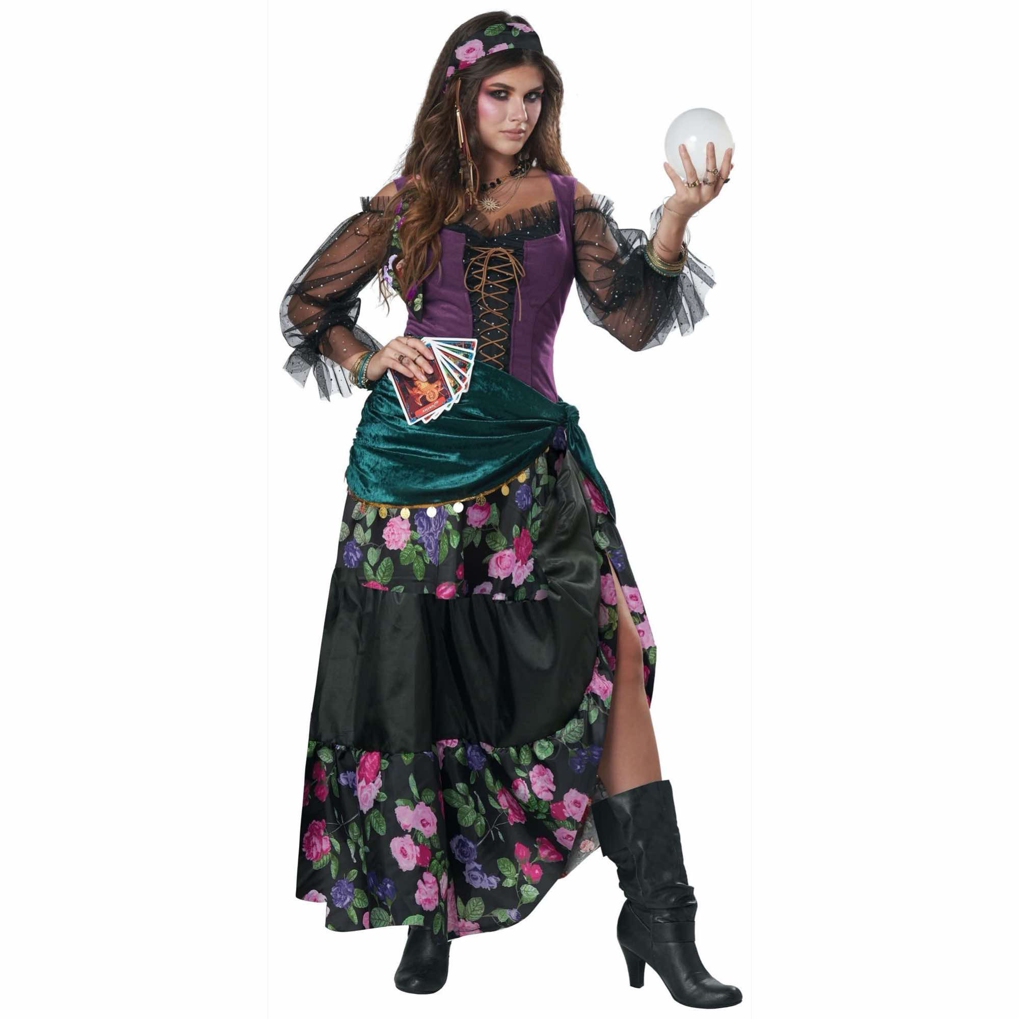 Mystical Charmer Fortune Teller Gypsy Tarot Card Reader Adult Womens Costume