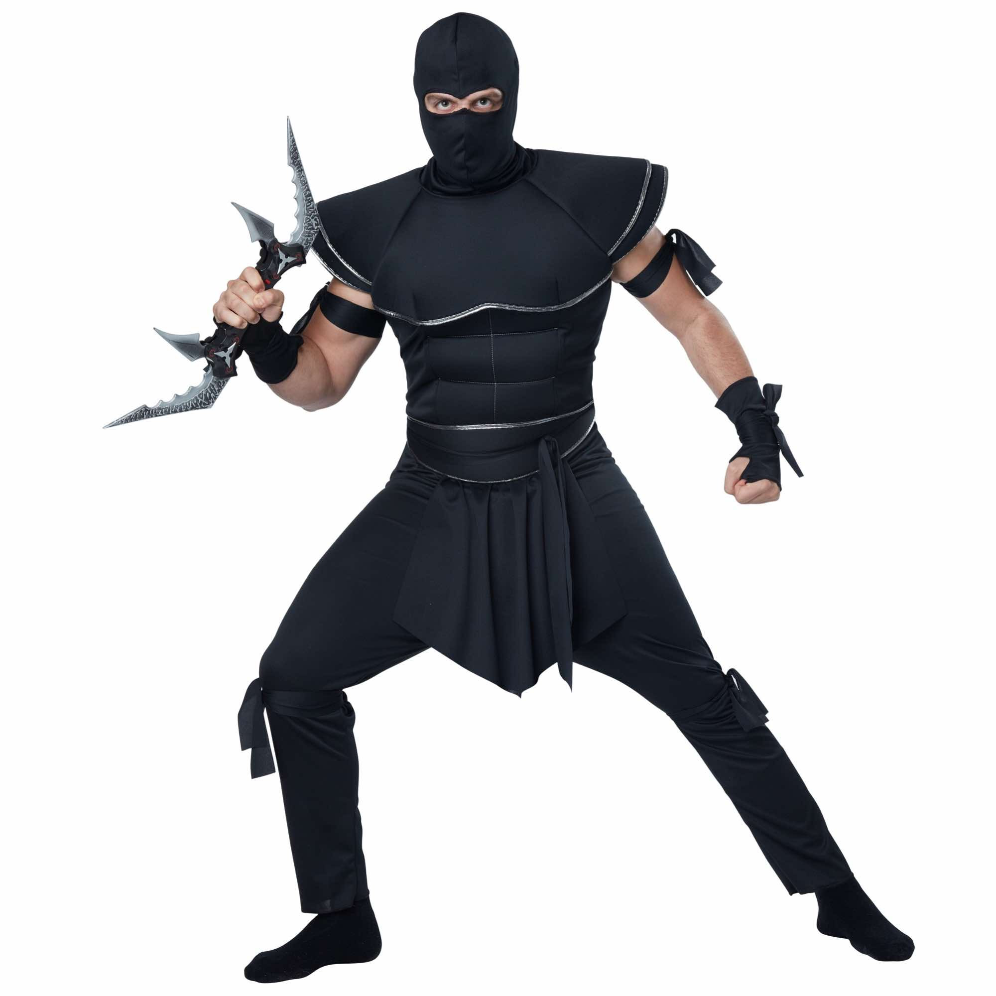Stealth Ninja Japanese Warrior Asia Samurai Kung Fu Mens Costume