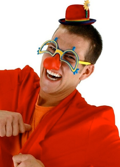 Clown Joker Circus Nose Glasses Mini Bowler Adult Kids Men Accessories Kit