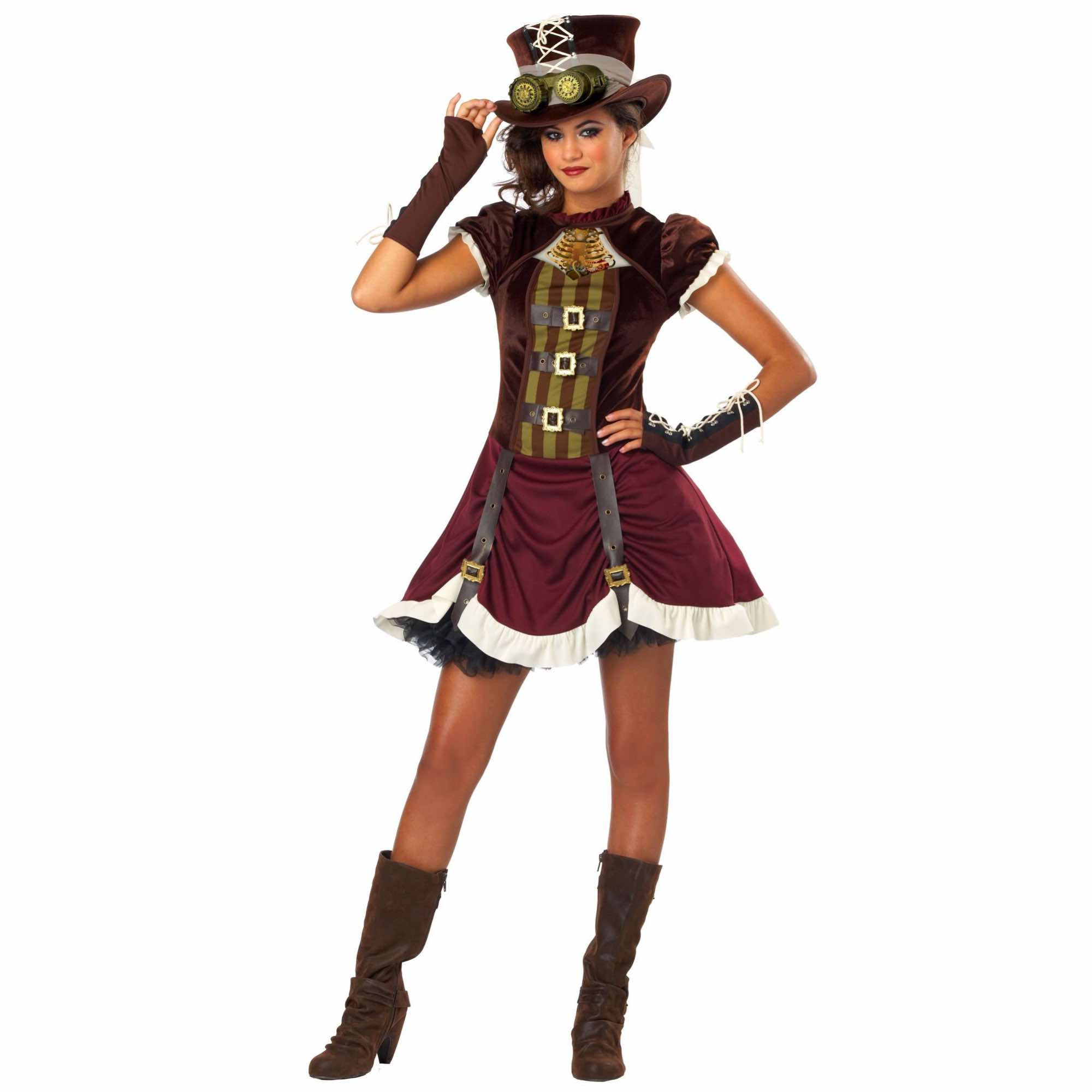 Steampunk Western 19th Victorian Gothic Science Fiction Tween Girls Costume