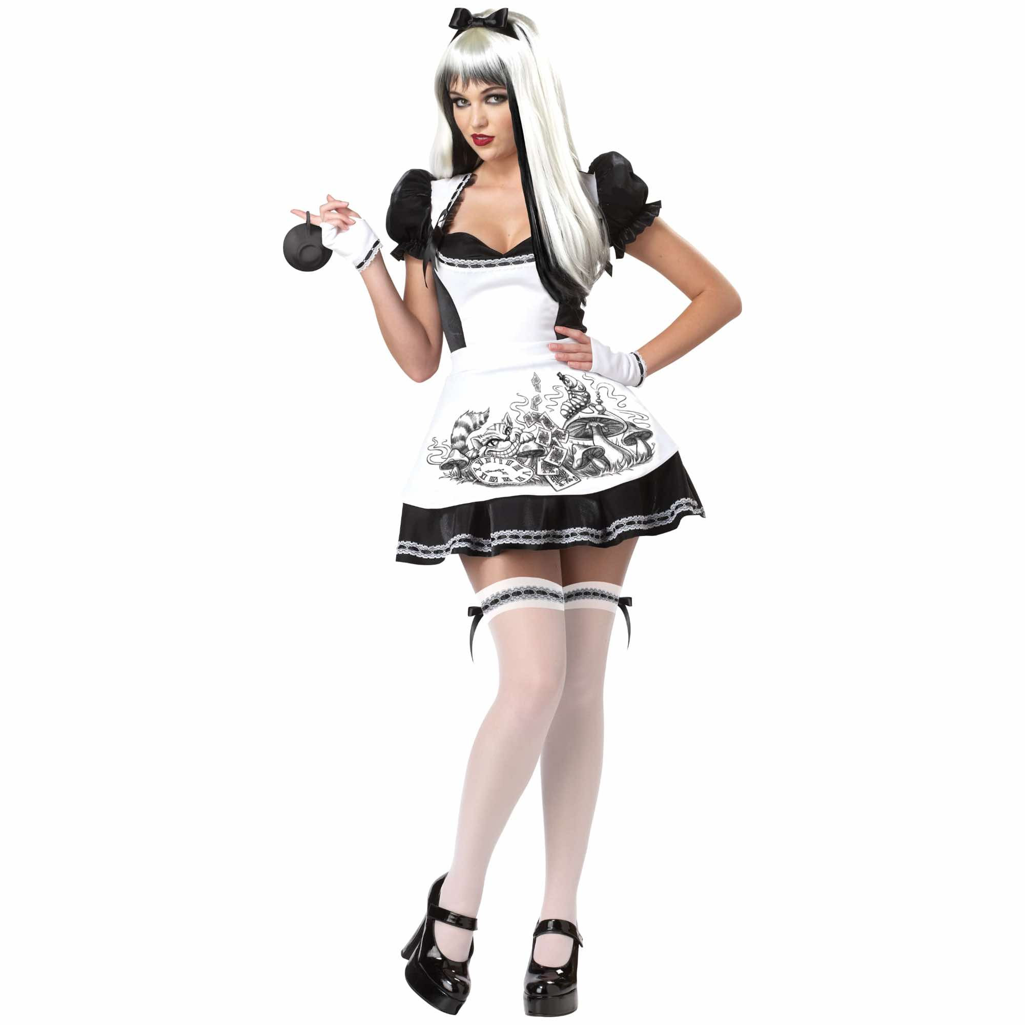 Dark Alice In Wonderland Malice Gothic Halloween Book Week Womens Costume