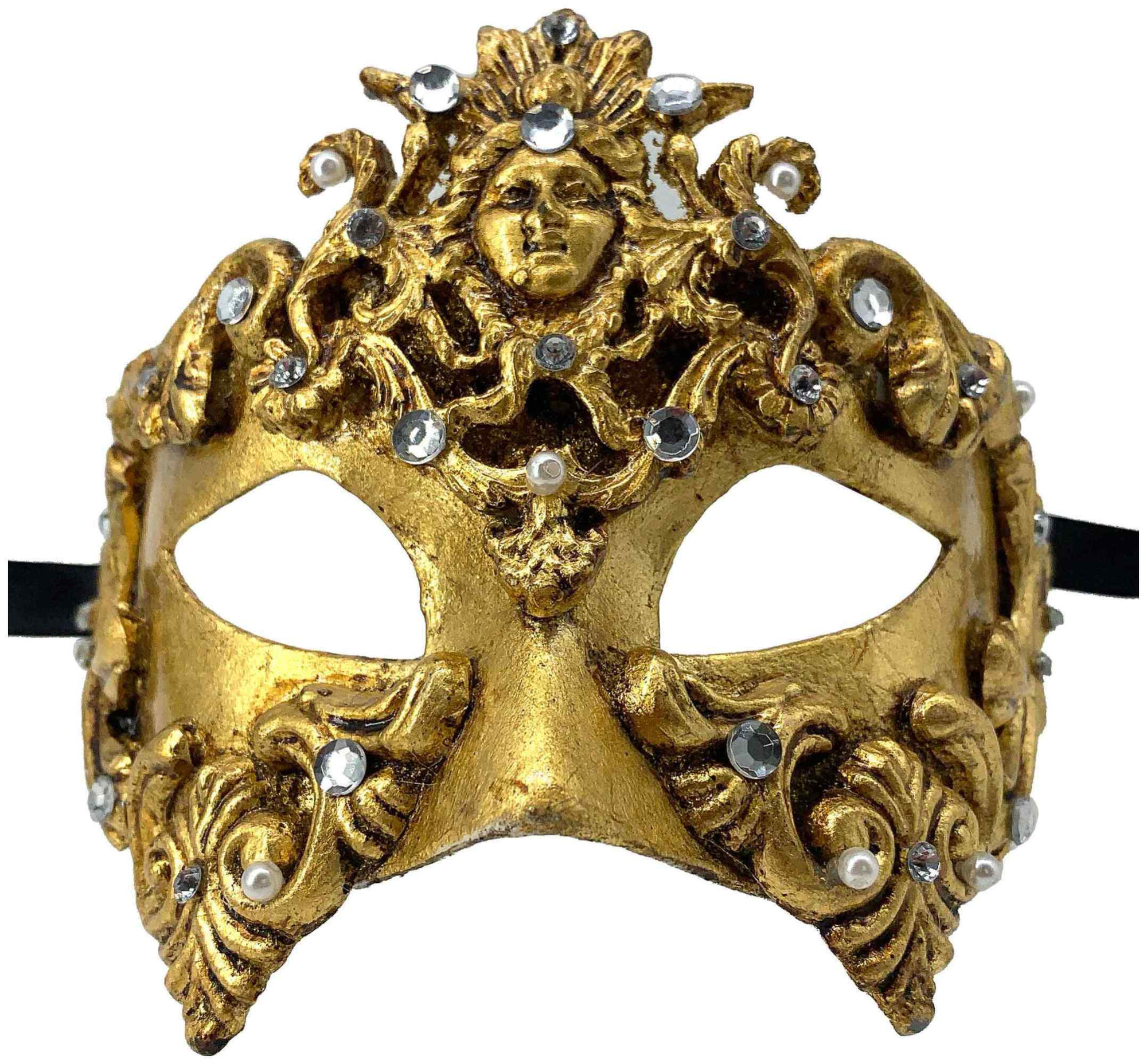 Colombina Barocco Dama Gold Venetian Italian Made Masquerade Womens Mens Mask