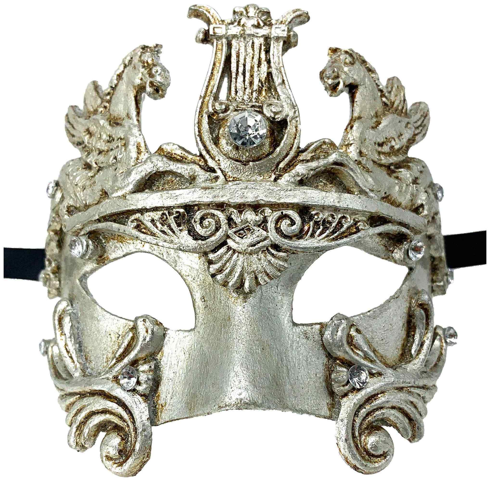 Colombina Barocco Cavalli Silver Venetian Italian Masquerade Womens Mens Mask