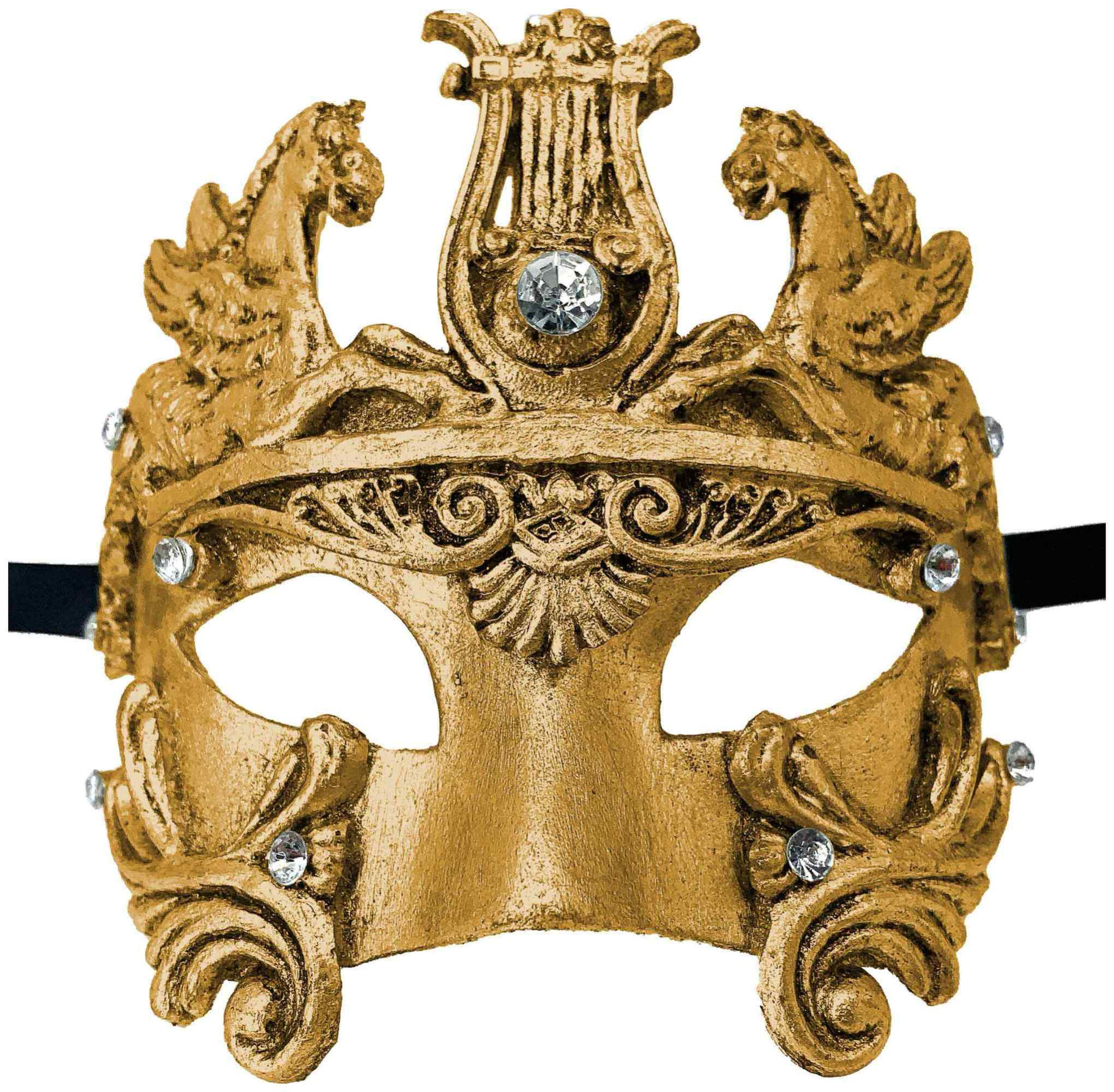 Colombina Barocco Cavalli Gold Venetian Italian Masquerade Womens Mens Mask